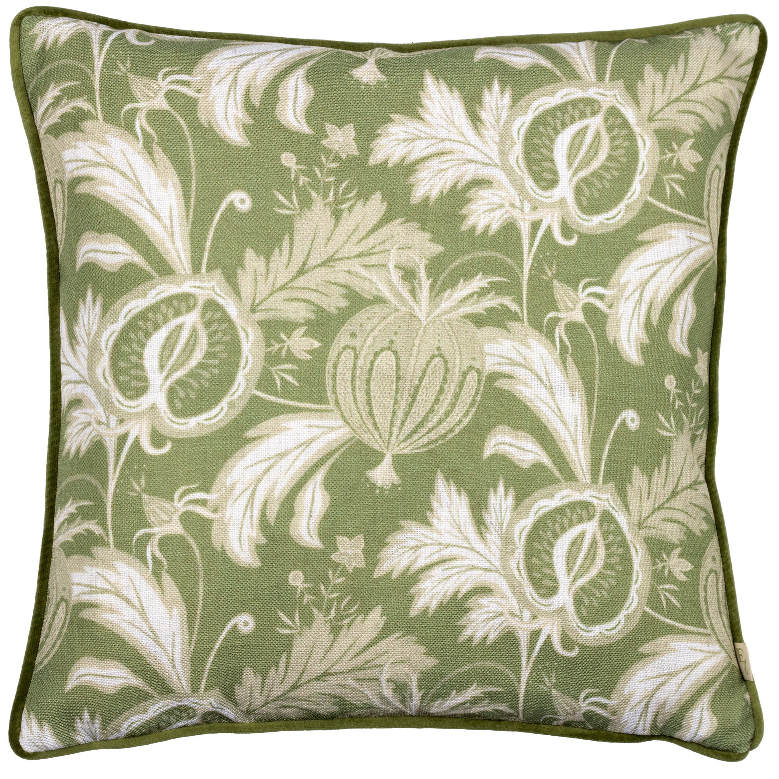 Chatsworth Heirloom 43cm Leaf Print Polyester Cushion Roseland