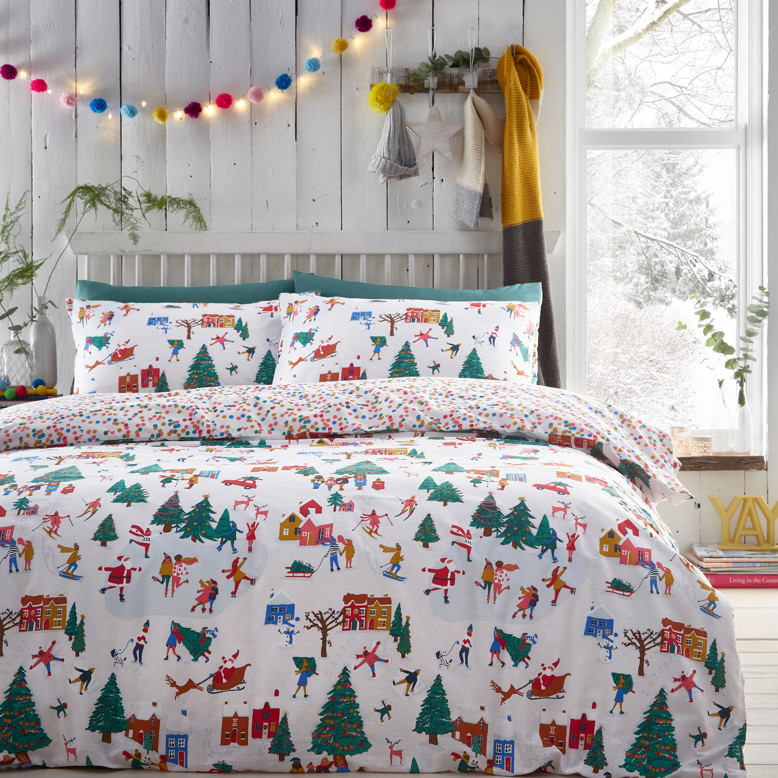 Noelle Snowy Duvet Set Christmas Bedding Roseland