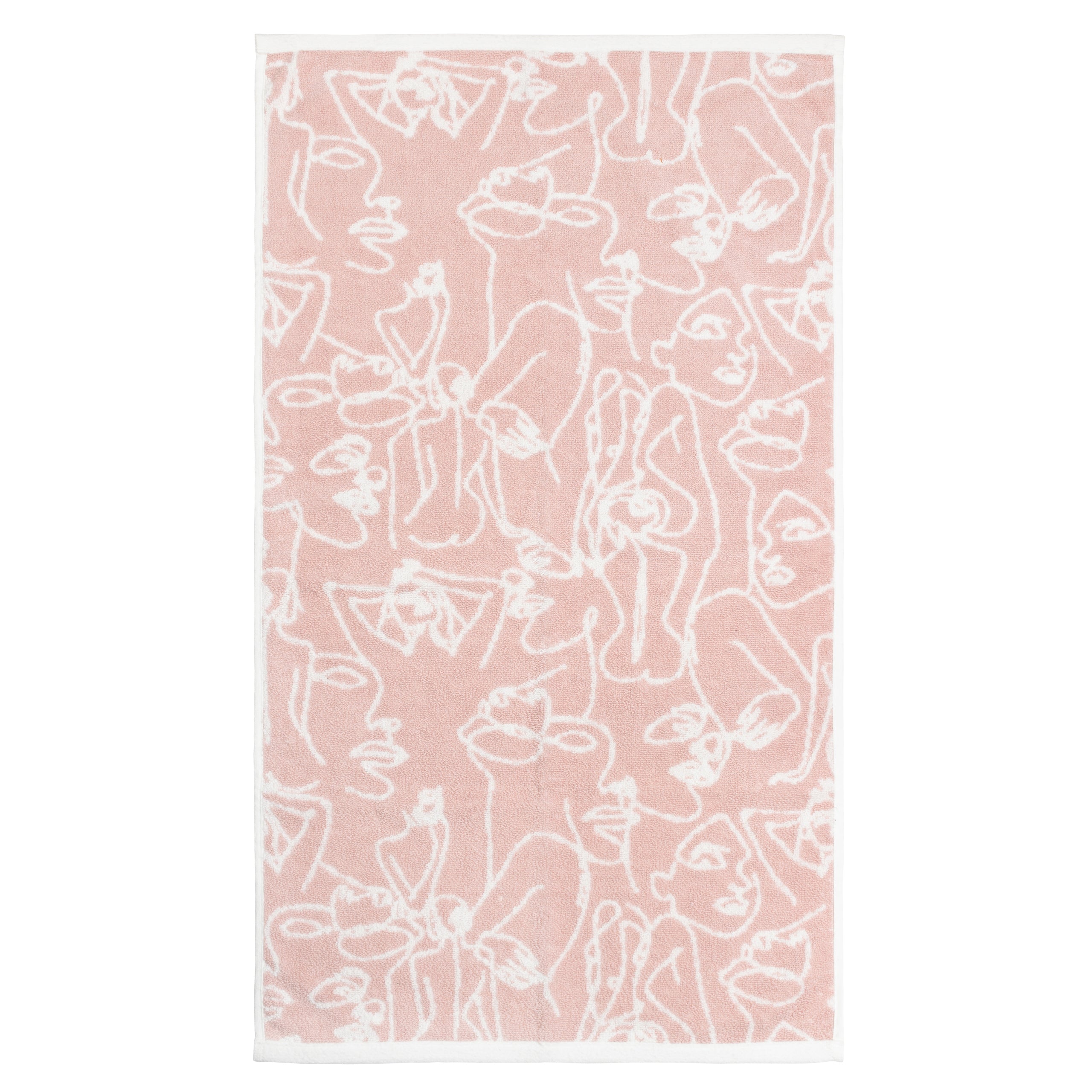 Everybody Abstract 100 Cotton Hand Bath Towel Pink Grey Brown