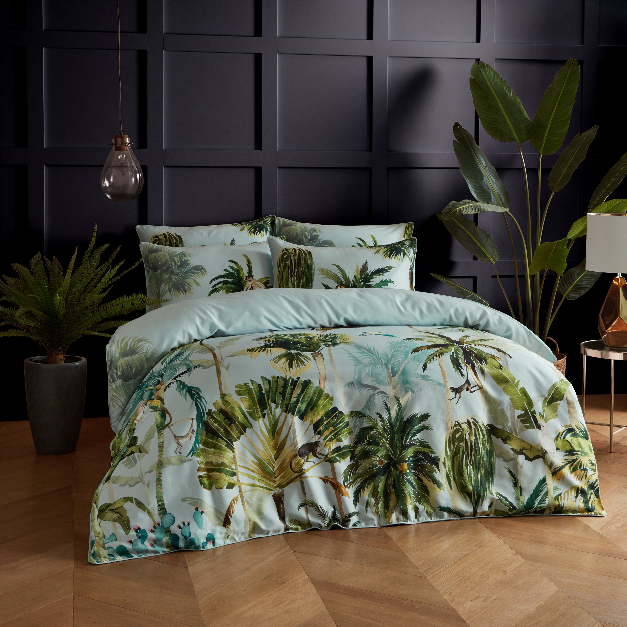 Forsteriana Palm Jungle Cotton Duvet Set Roseland Bedding