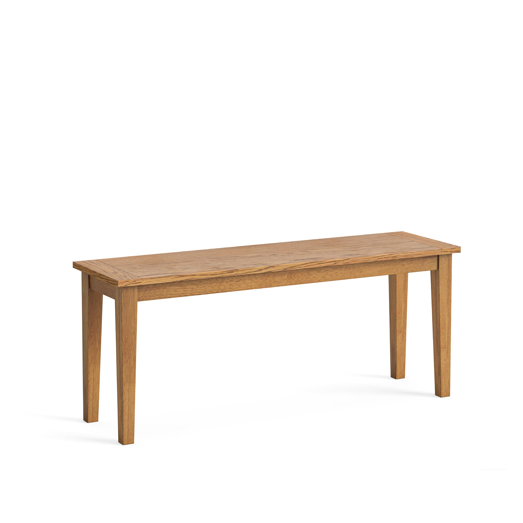 Fran Oak 90cm Dining Bench For 120cm Dining Table Roseland