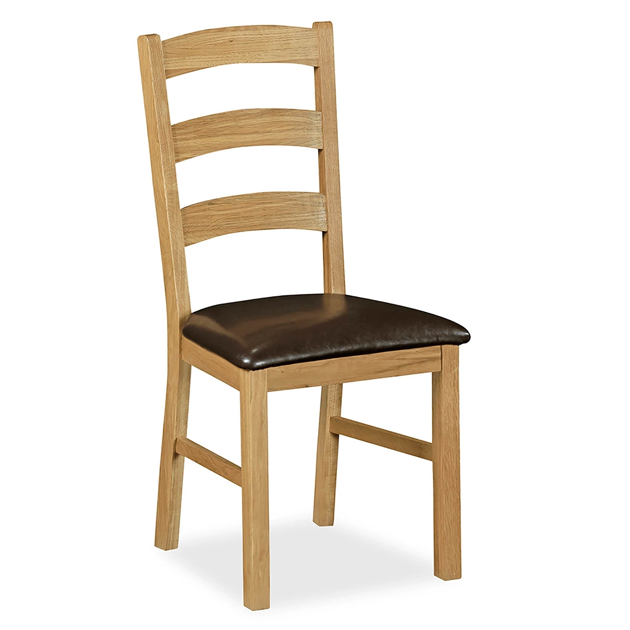 Lanner Oak Dining Chair Leather Seat Roseland