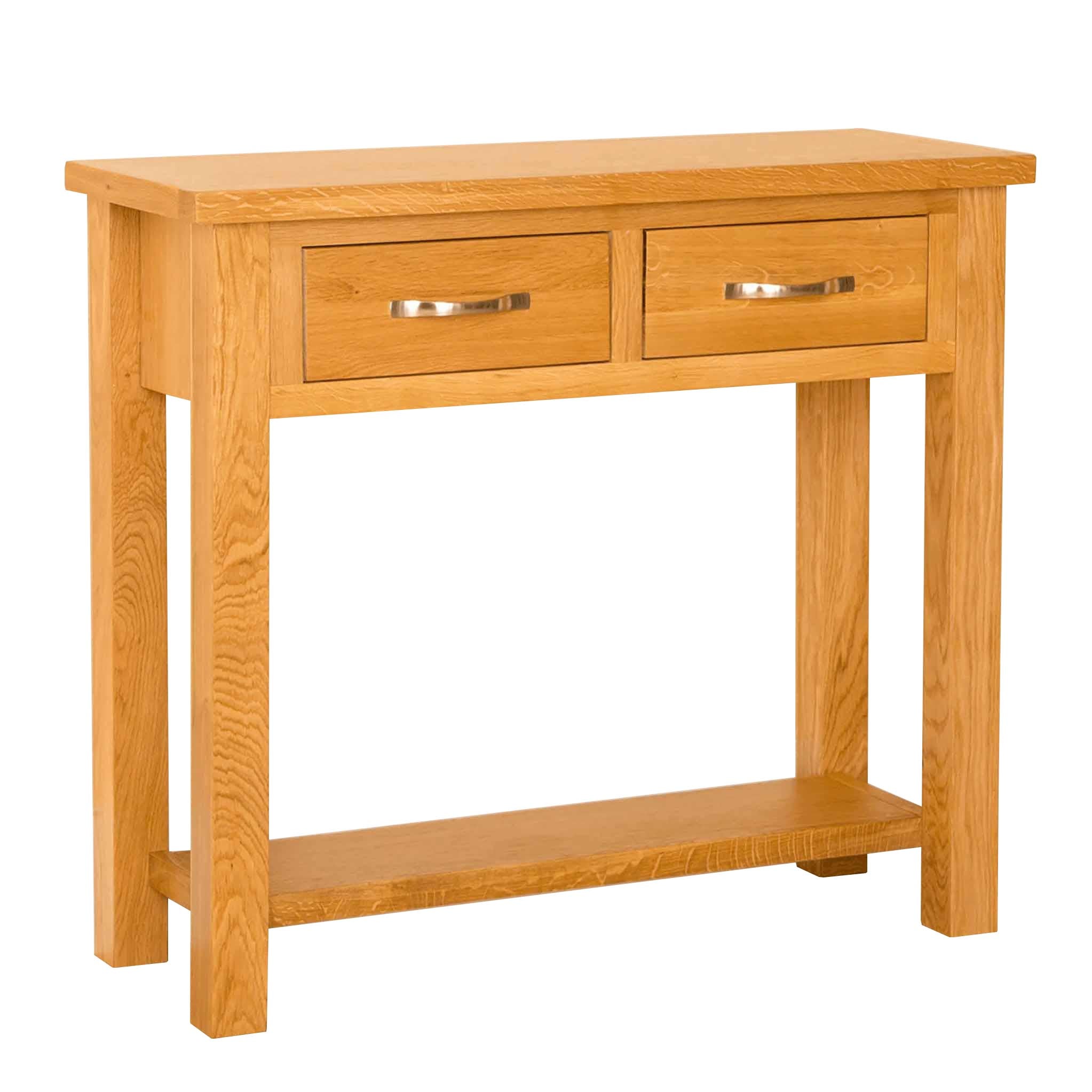 Newlyn Oak Consolehall Table Drawer Storage W85cm Light Oak
