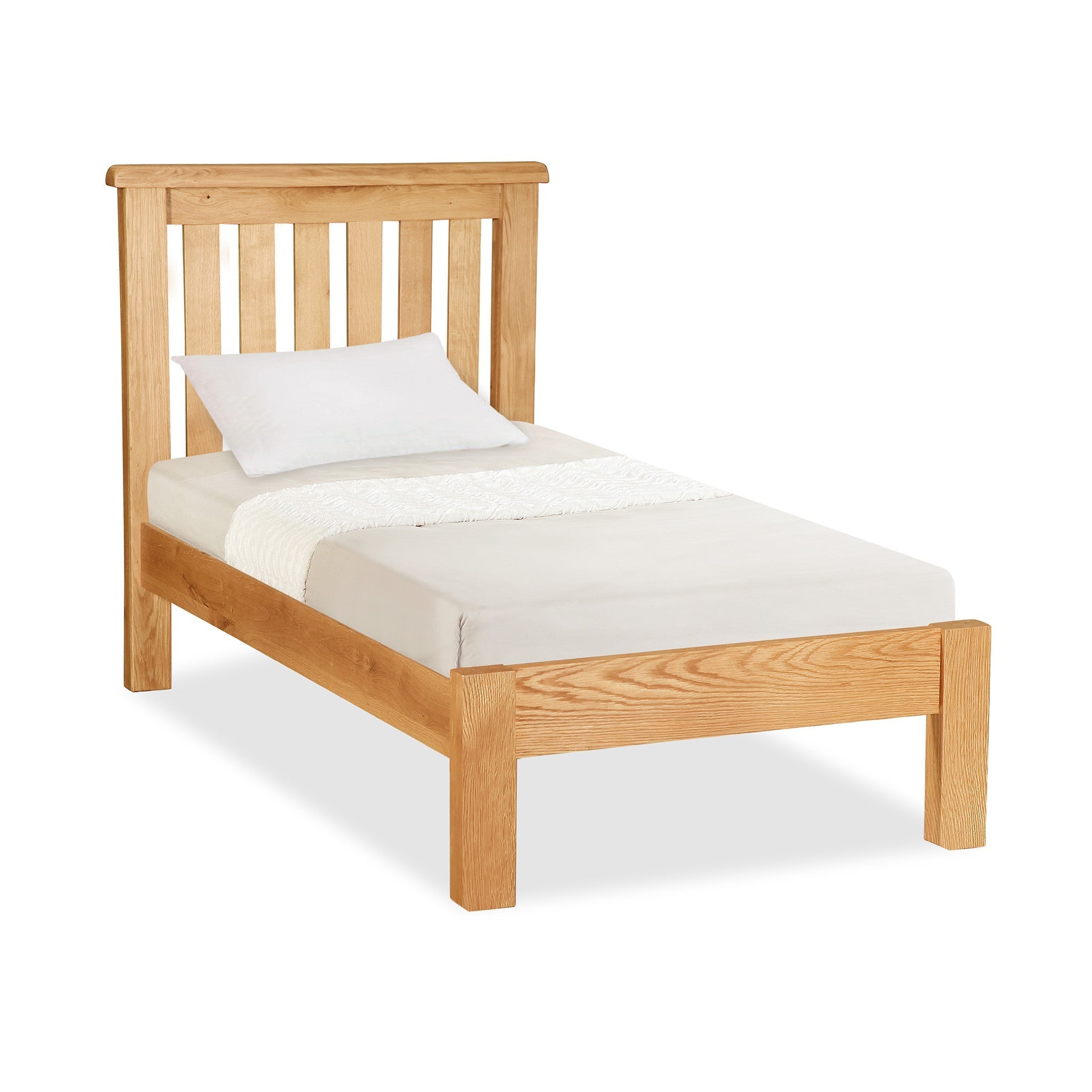 Zelah Oak Low 3ft Bed Frame – Roseland Furniture