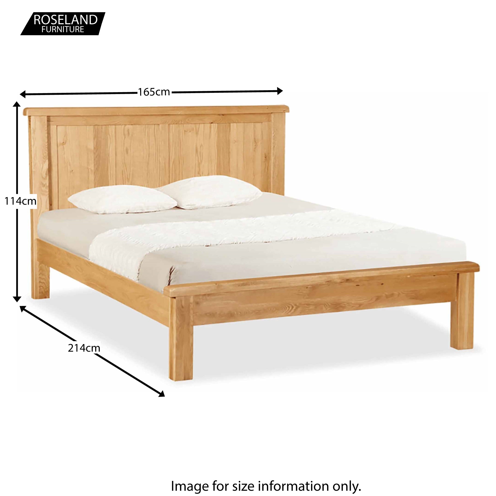 Zelah Oak Panelled Bed Frame Roseland