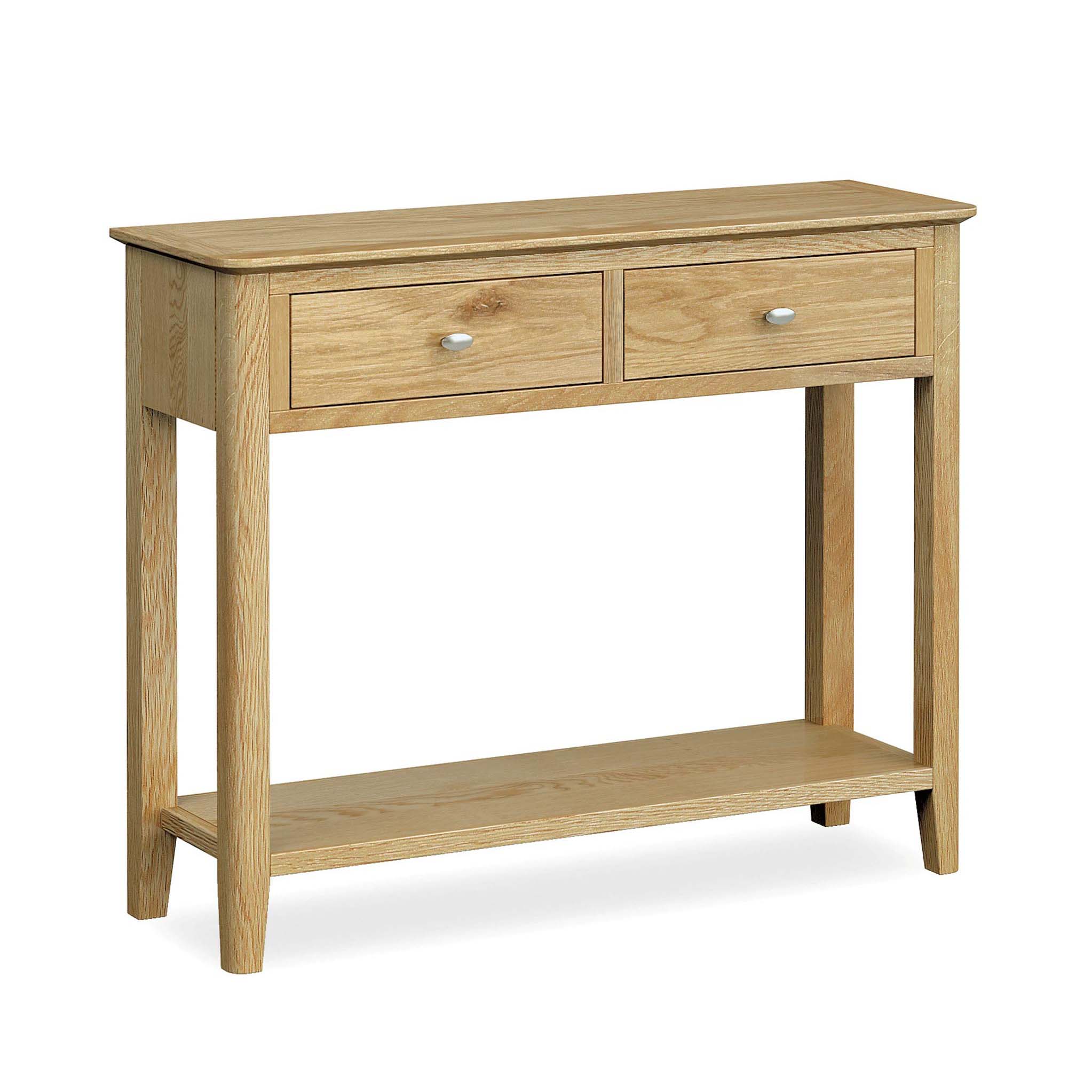 Oak Console Table With 2 Drawers Roseland
