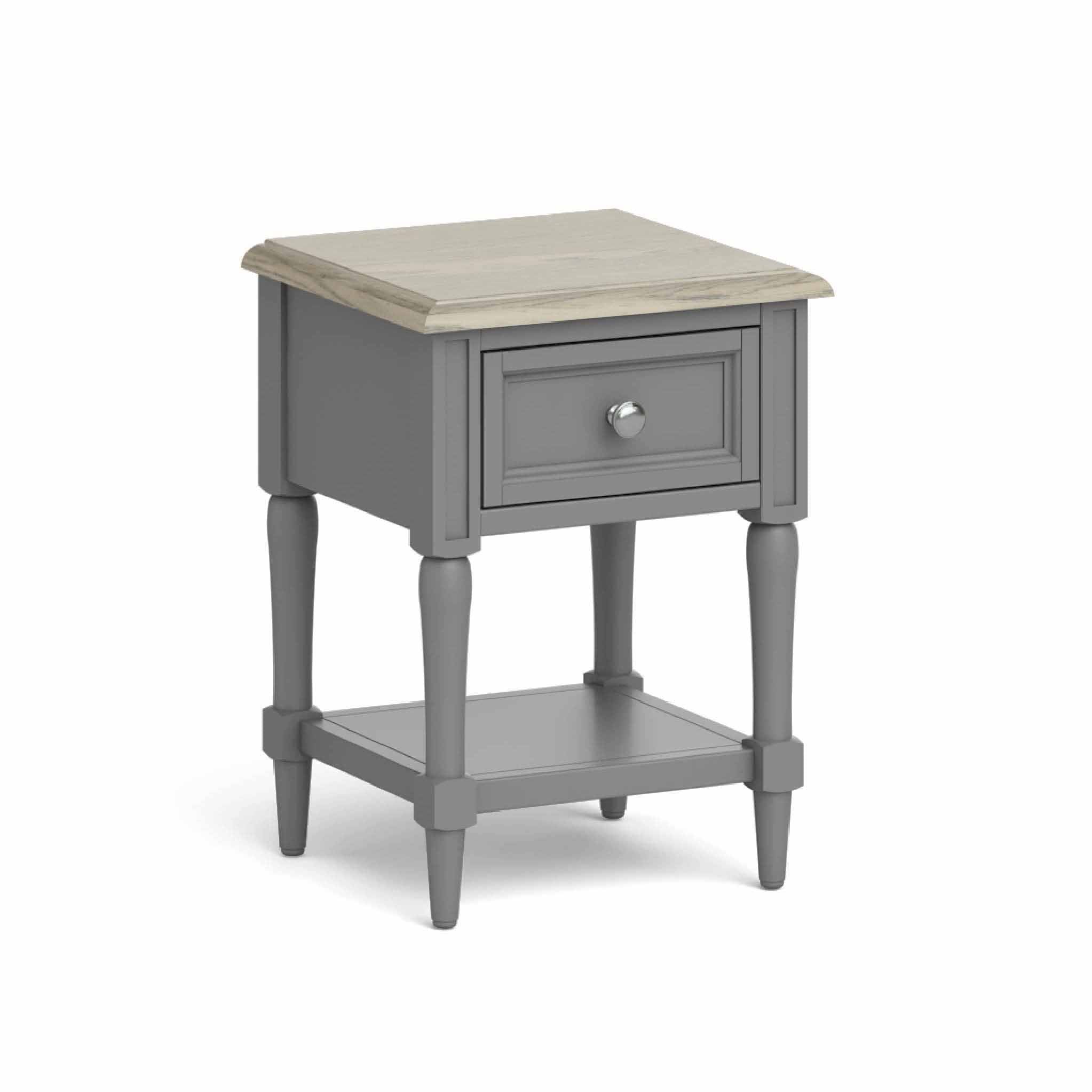 Mulsanne Grey French Style Side Table With Storage Roseland