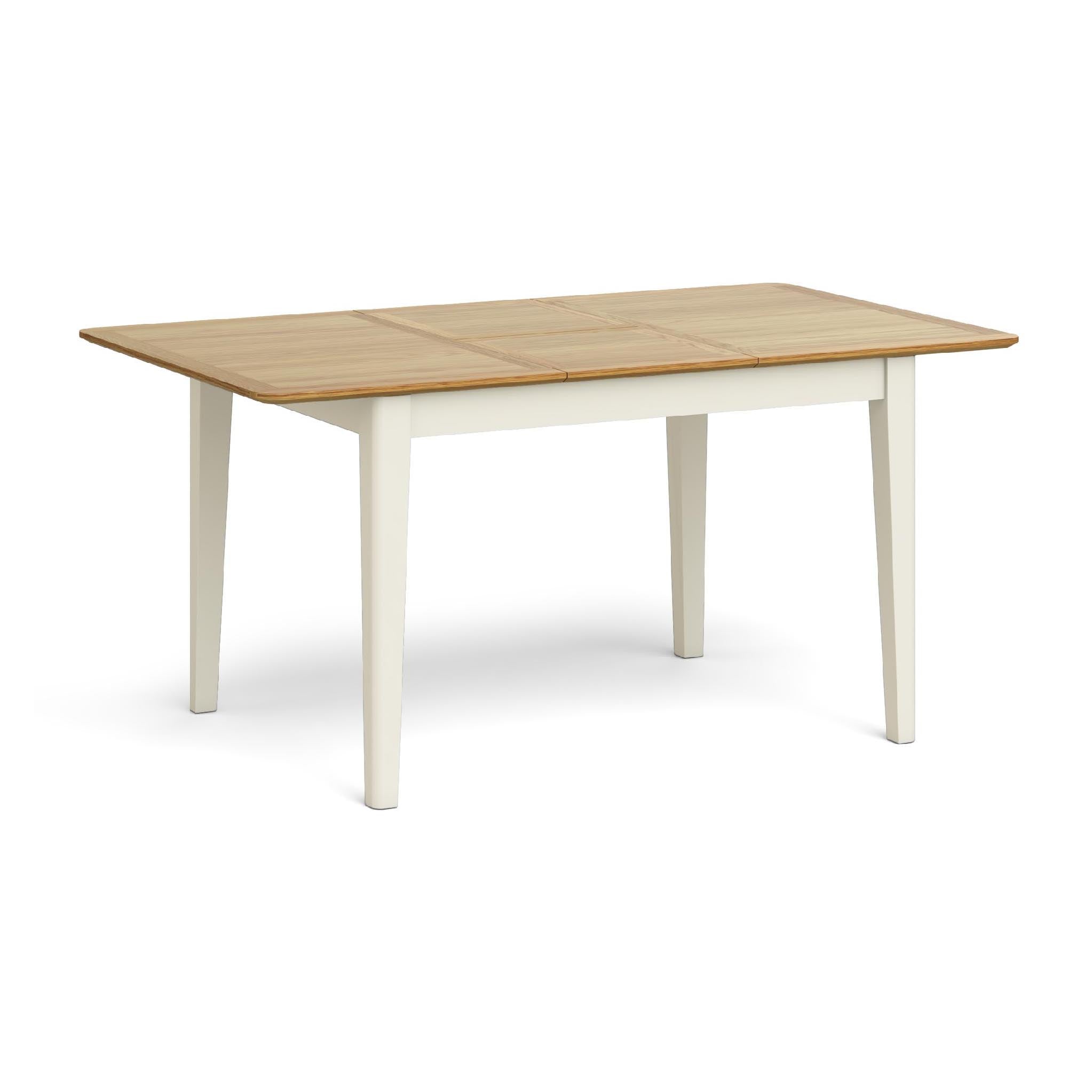 Windsor Ivory And Oak 120 160cm Compact Extending Dining Table