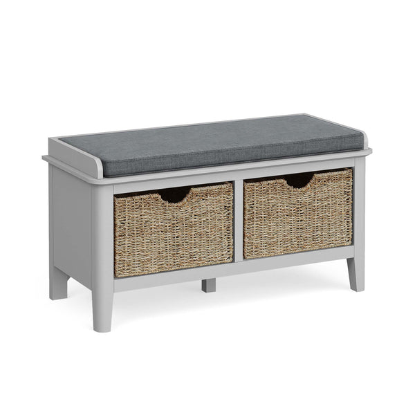 Elgin Grey Scandi Stoage Bench, Shoe Storage Chest | Roseland Furniture