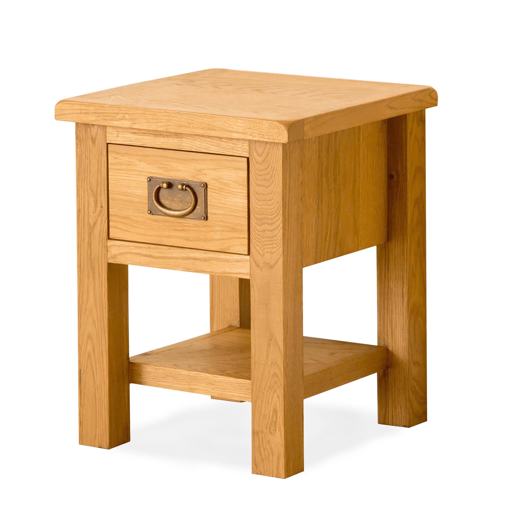 Lanner Oak Lamp Table With Drawer And Shelf Roseland