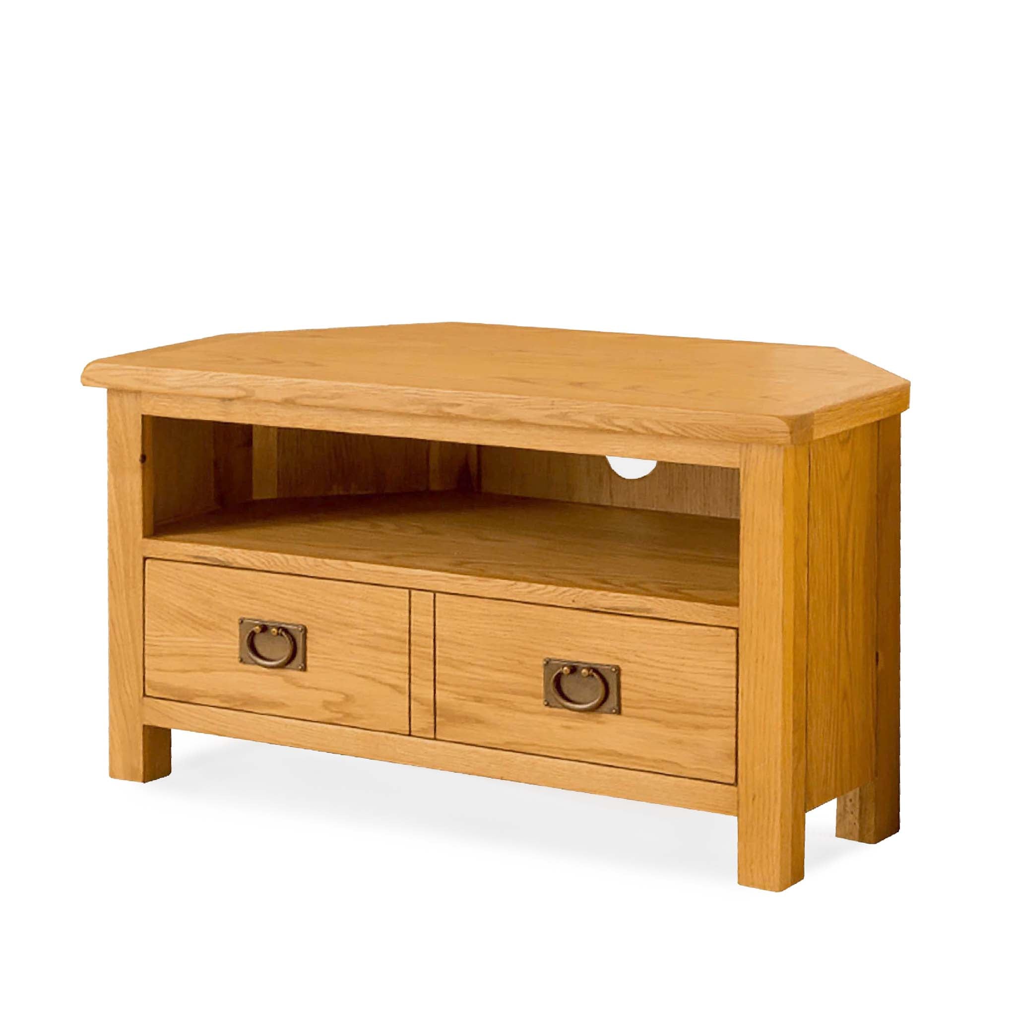 Lanner Oak Corner Tv Stand Roseland