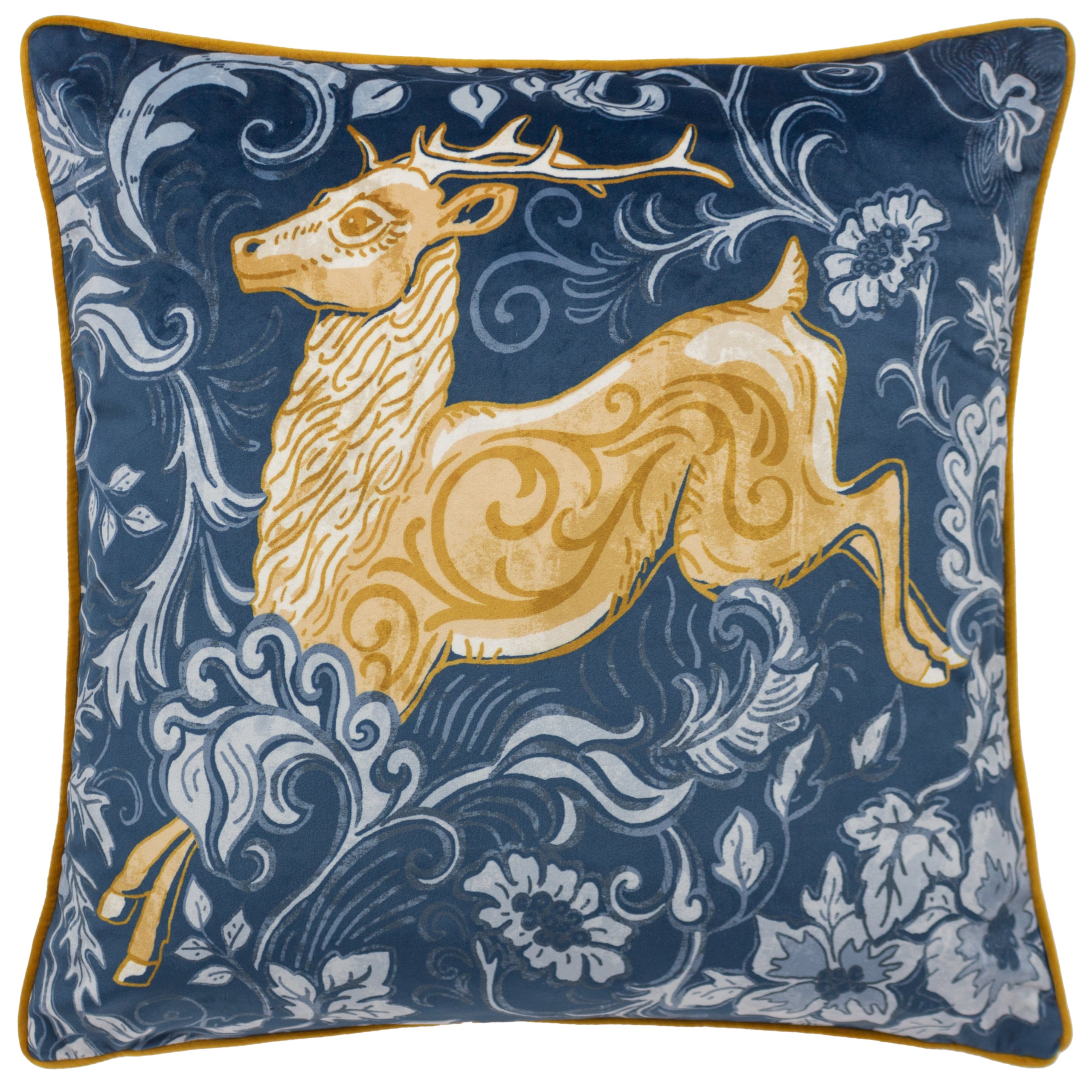 Benson Polyester Velvet Scatter Cushion Fox Or Stag Accent Cushion