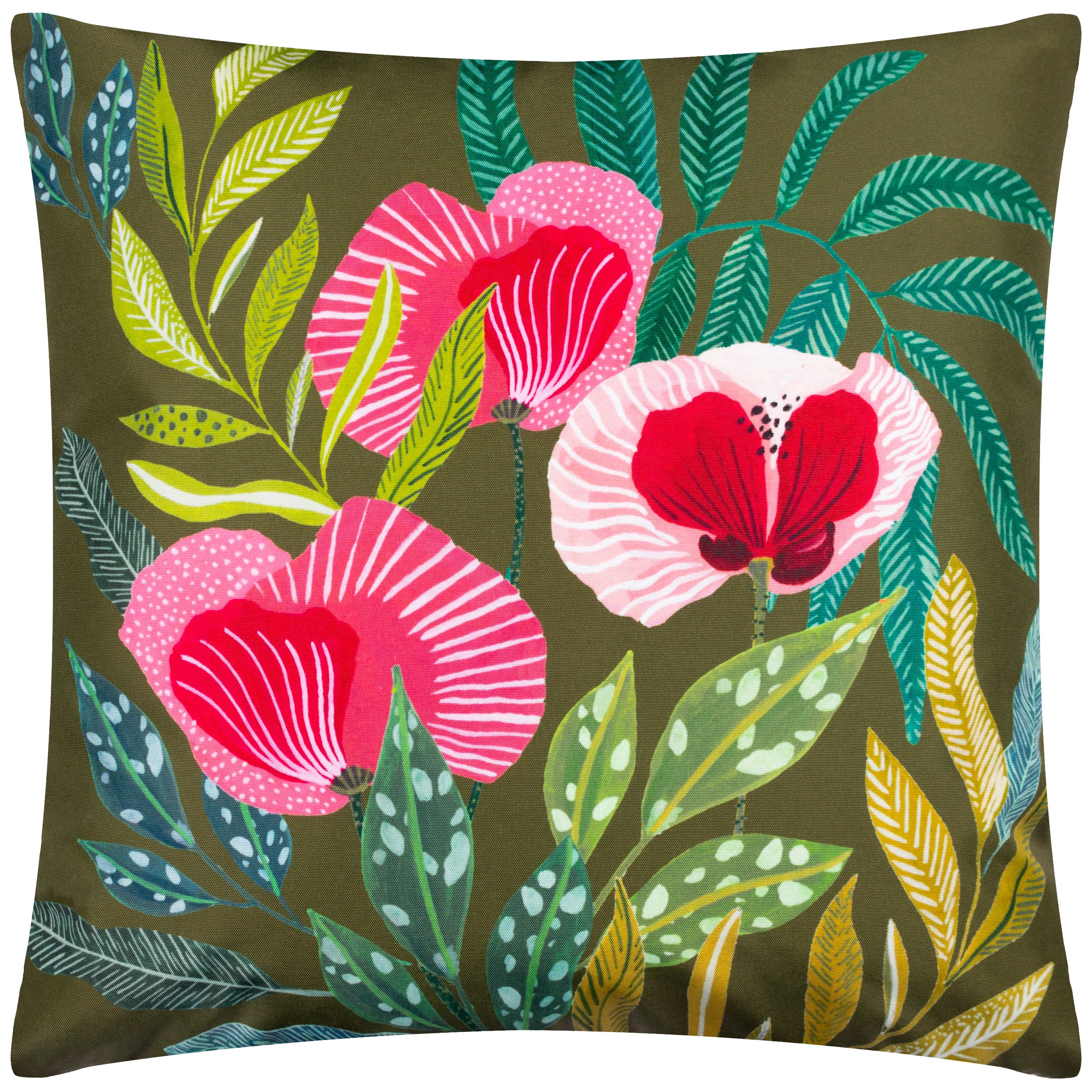 House Of Bloom Poppy 43cm Outdoor Polyester Square Cushion Roseland