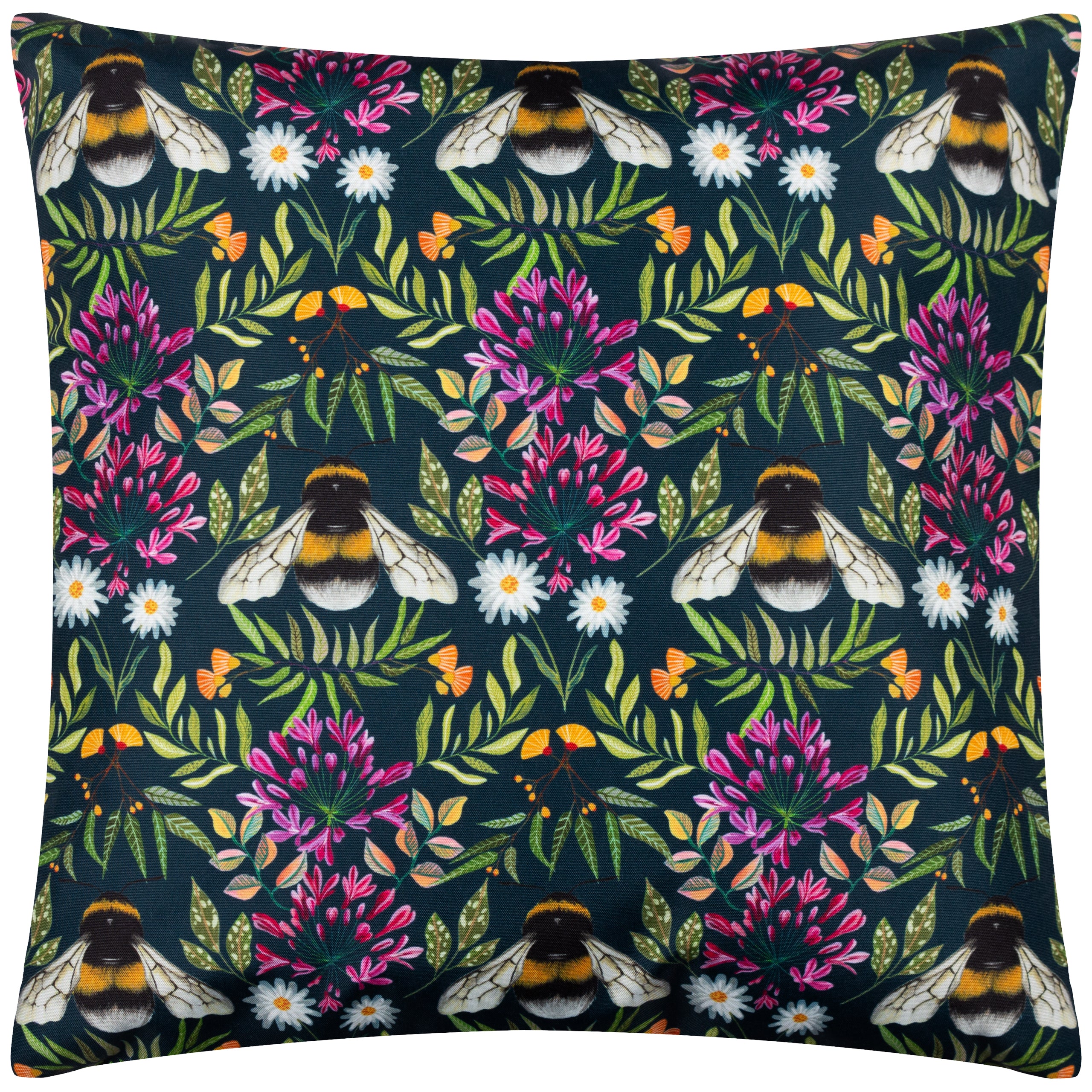 House Of Bloom Zinnia Bee 43cm Outdoor Polyester Cushion Roseland