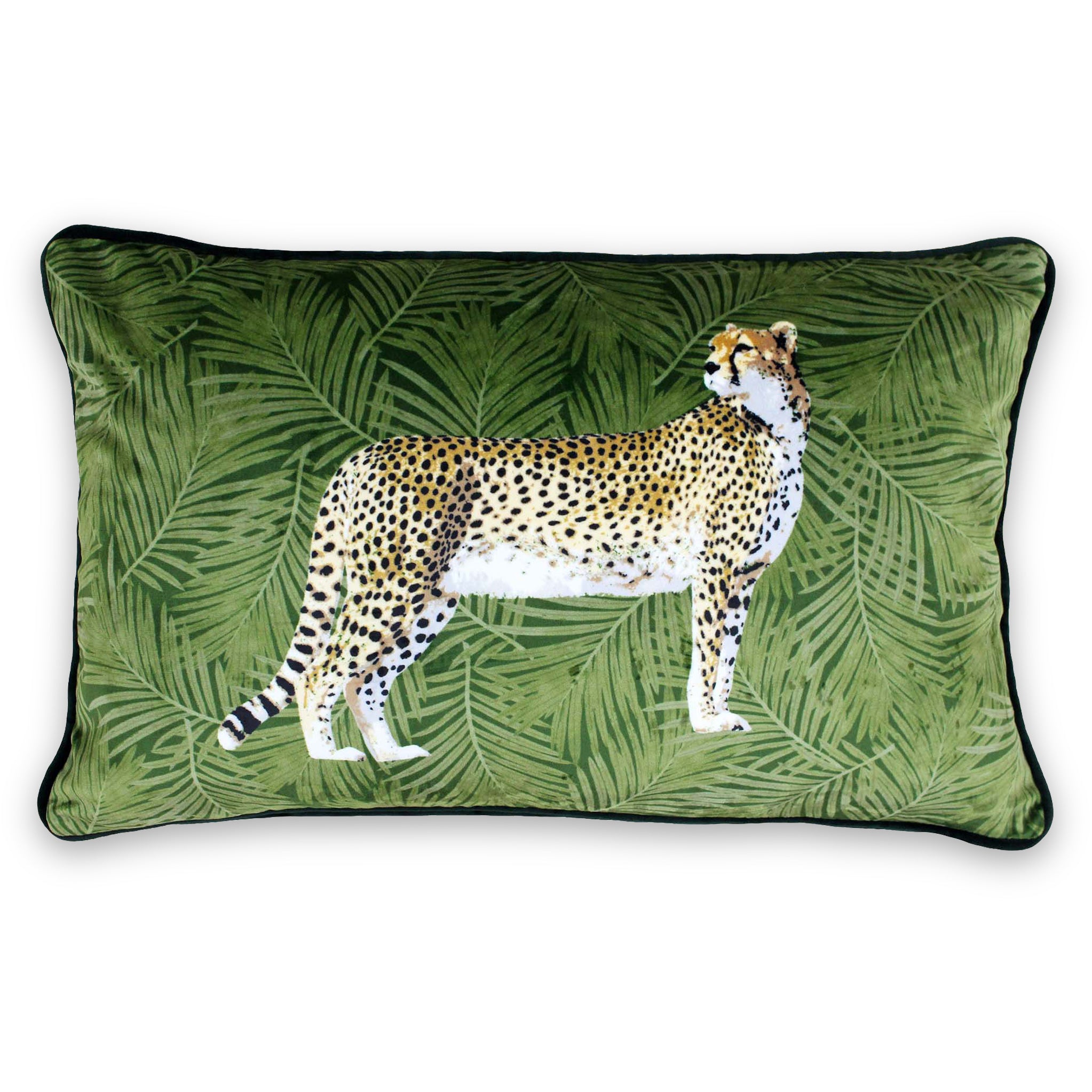 Juba Forest Cheetah Boudoir Scatter Cushion Velvet Accent Pillow