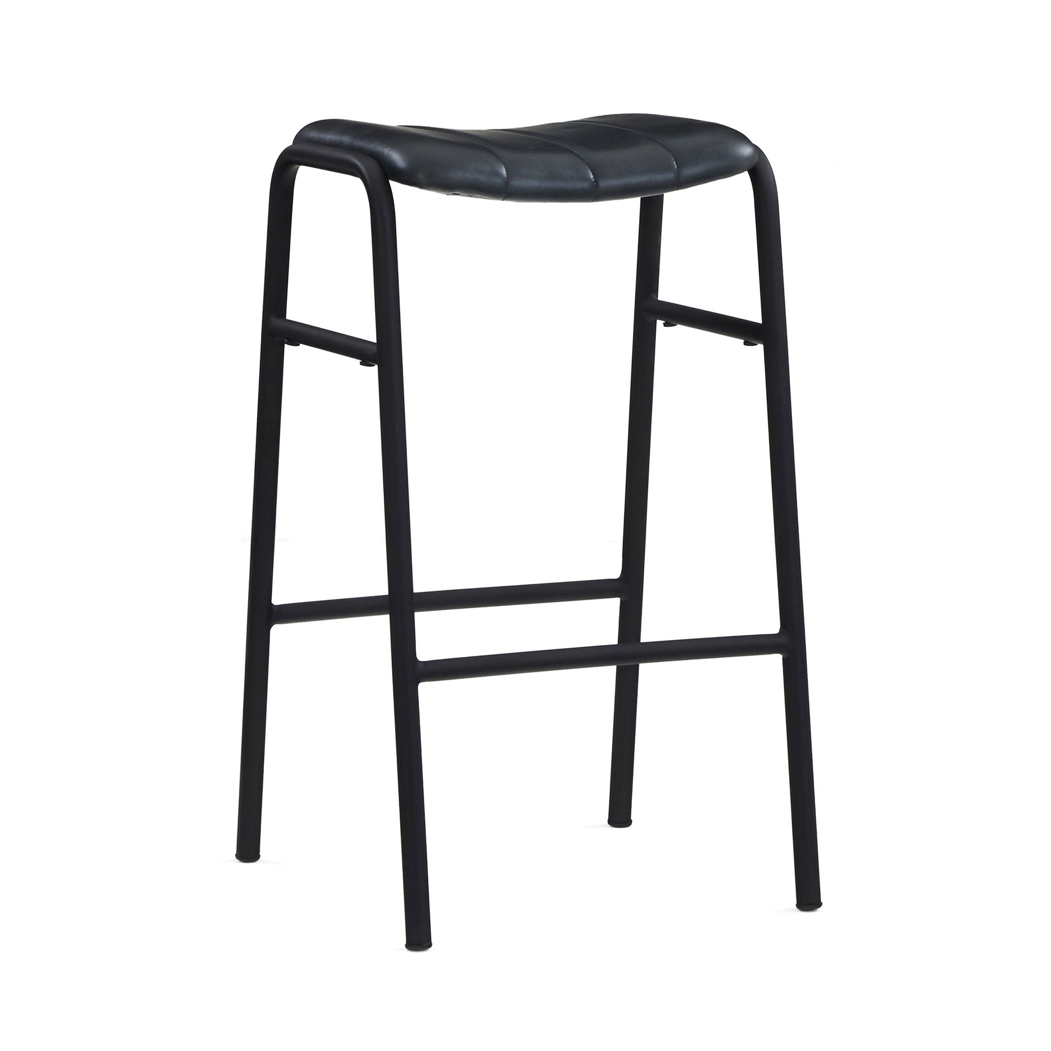 Nikita Ribbed Aniline Leather Breakfast Bar Stool Roseland