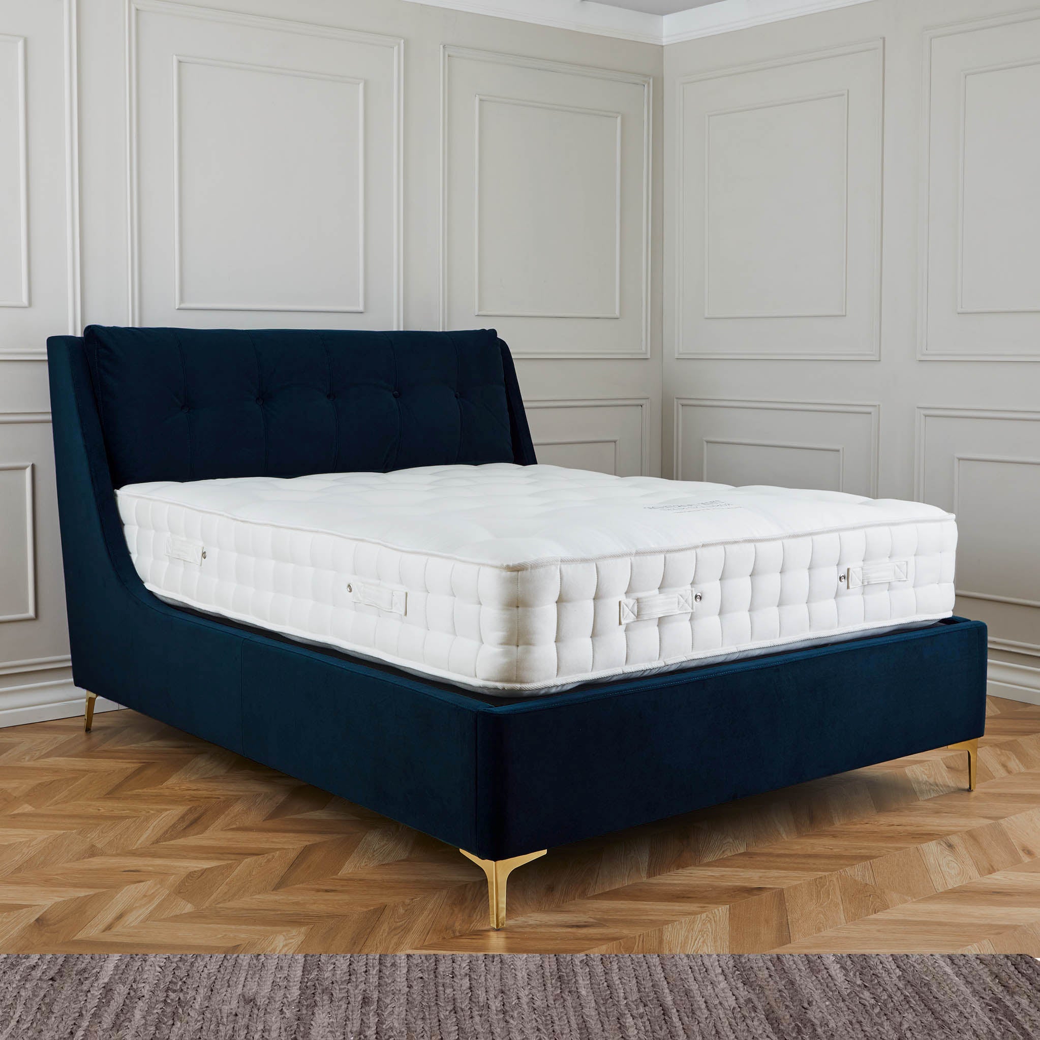 Oliver Velvet Ottoman Storage Bed Upholstered Beds Storage Beds