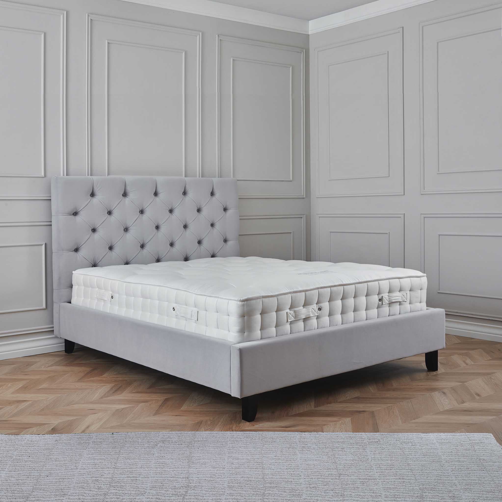 Finley Upholstered Velvet Bed Bed Frames Double Beds