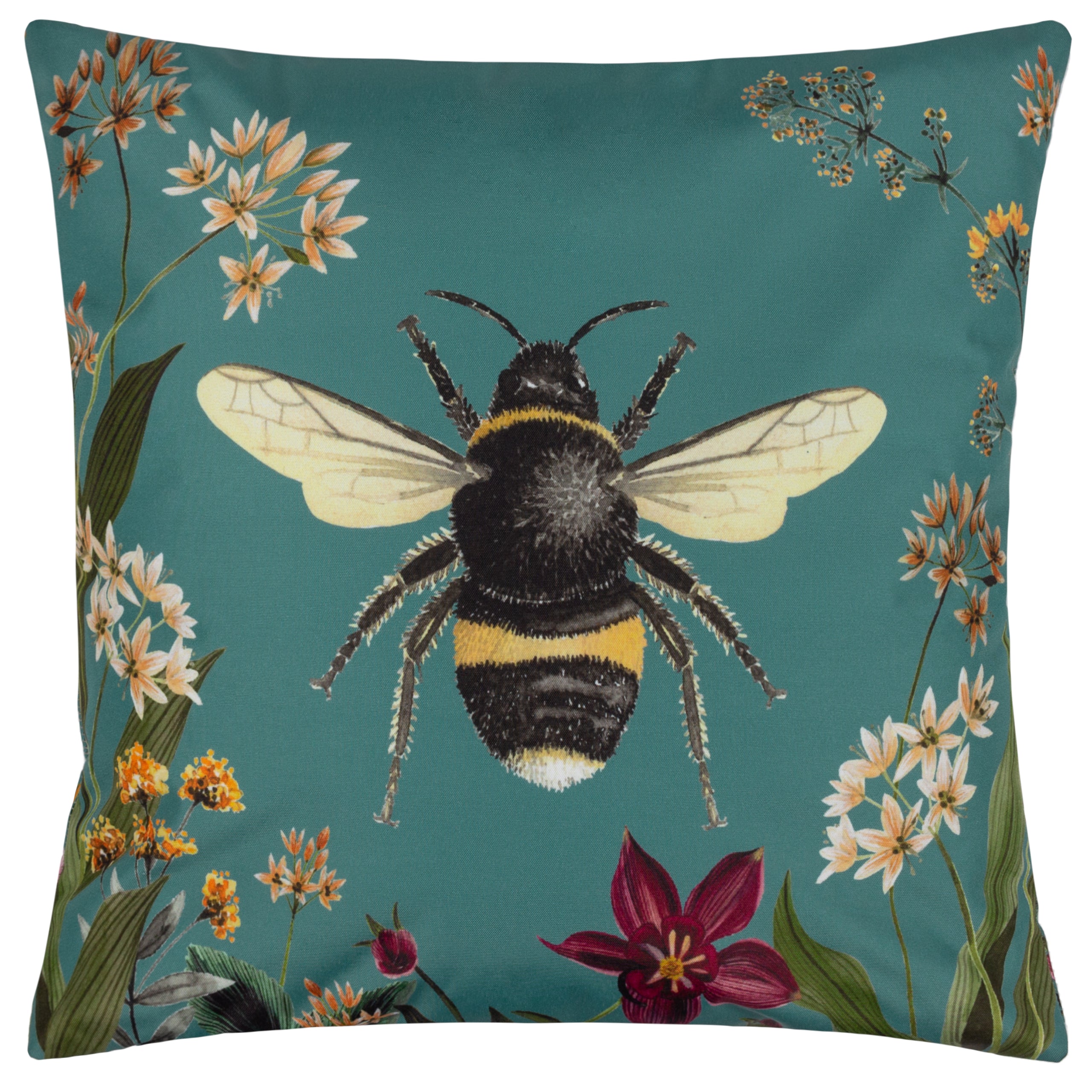 Midnight Garden 43cm Reversible Outdoor Polyester Cushion Roseland