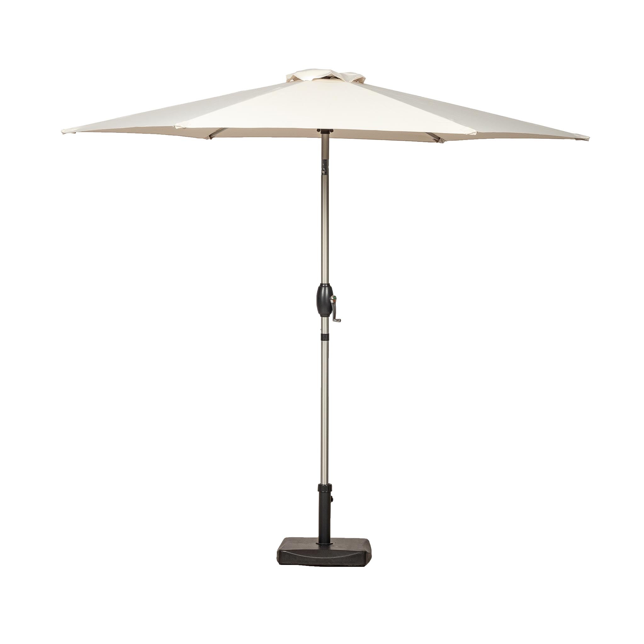 25m Crank Tilt Parasol With Brushed Aluminium Pole Roseland