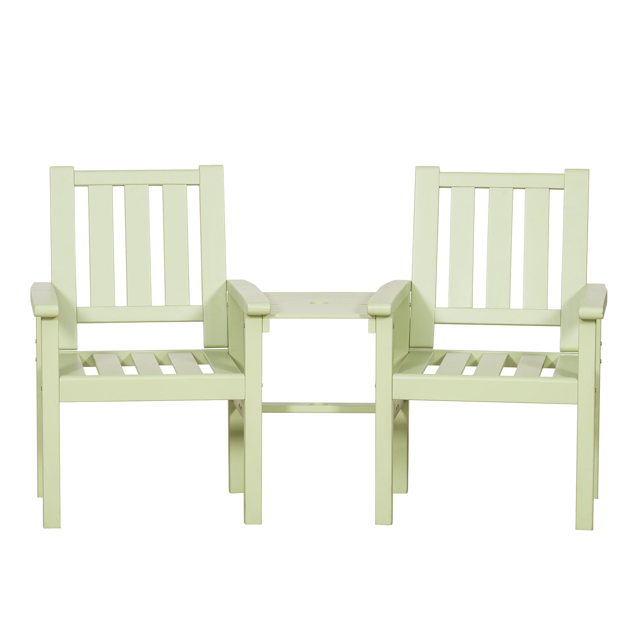 Porto Green Companion Garden Wooden Love Seat Roseland