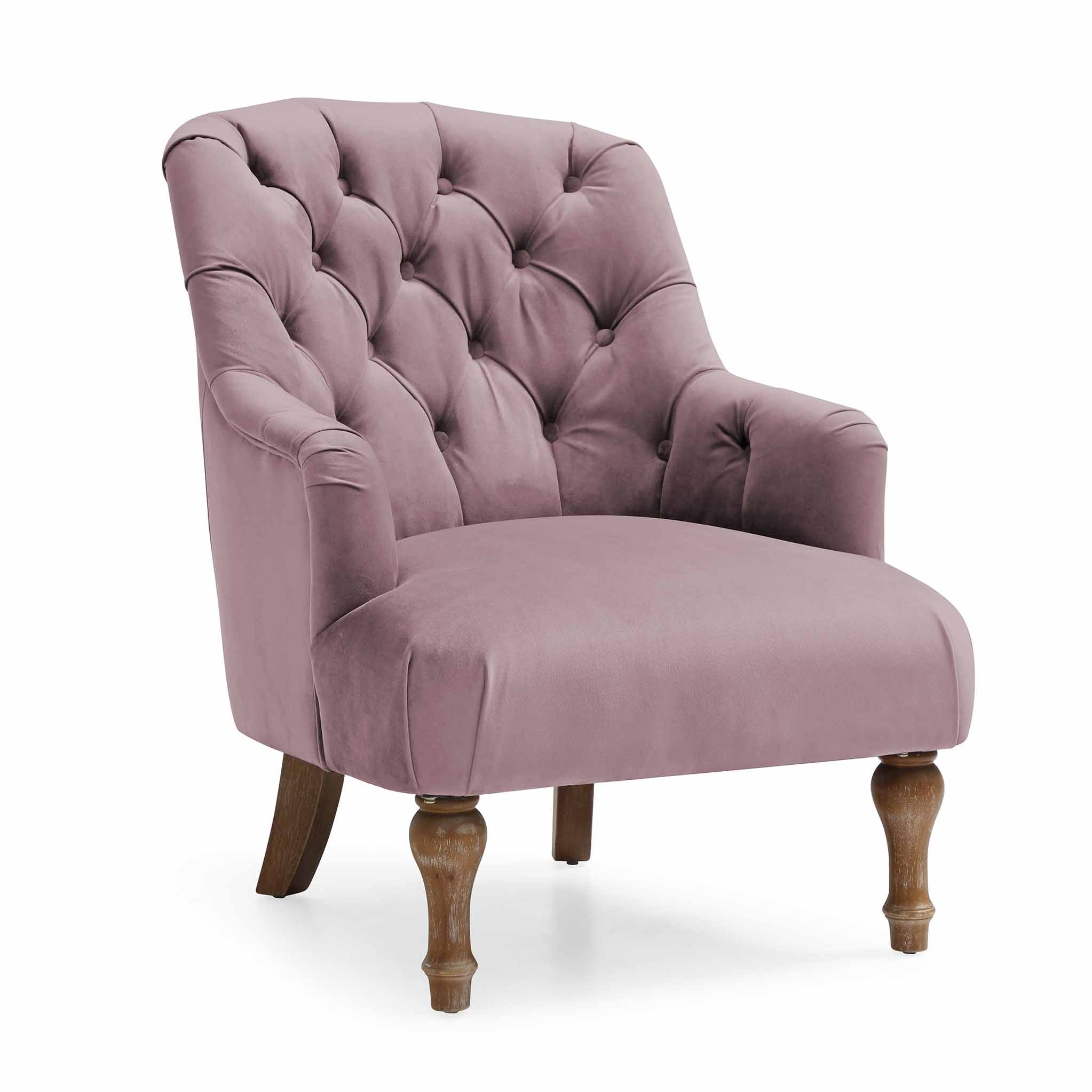 Bianca Traditional Armchair Classic Velvet Accent Chair Occasional Upholstered Statement Seat For Living Room Bedroom