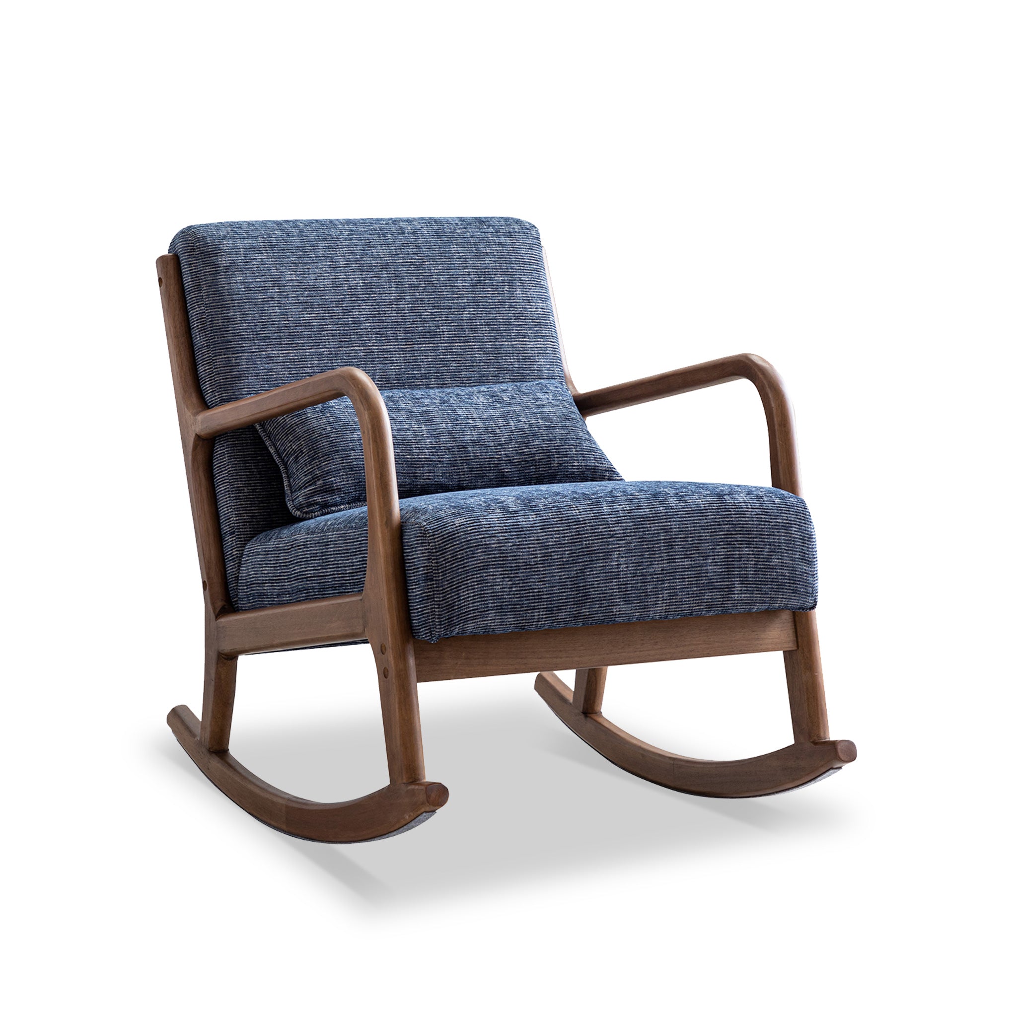 Khali Mid Century Padded Rocking Chair For Living Room Roseland