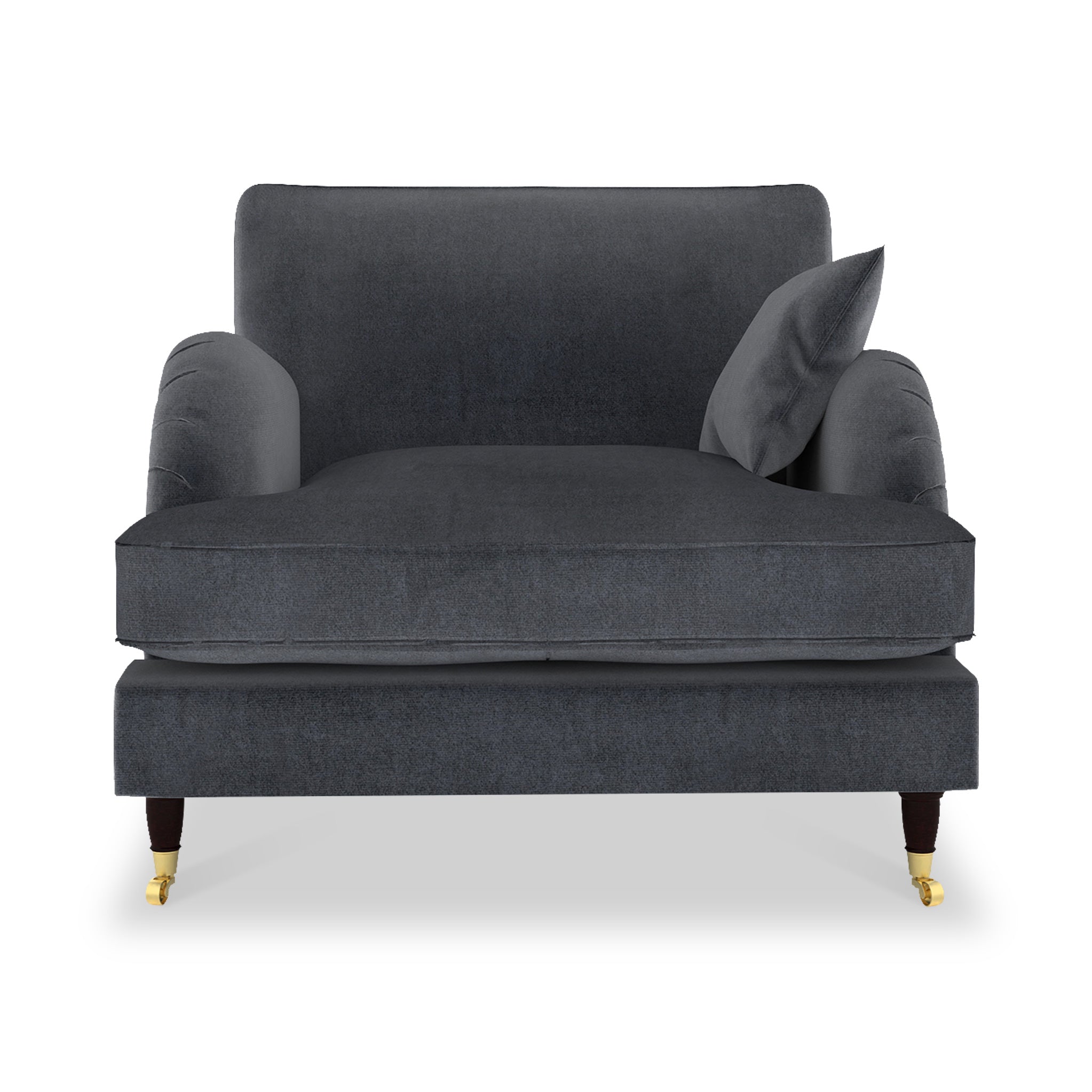 black velvet cuddle chair