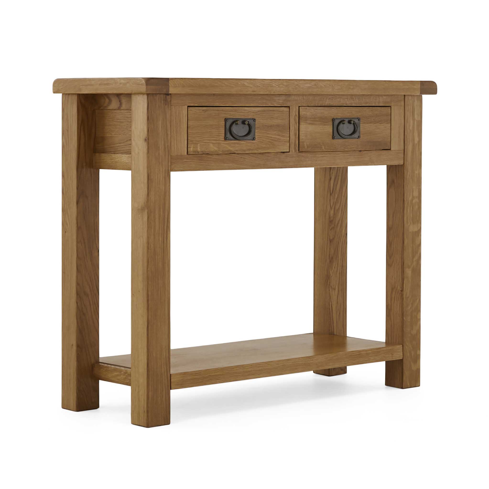 Zelah Oak Console Table With Drawers Roseland