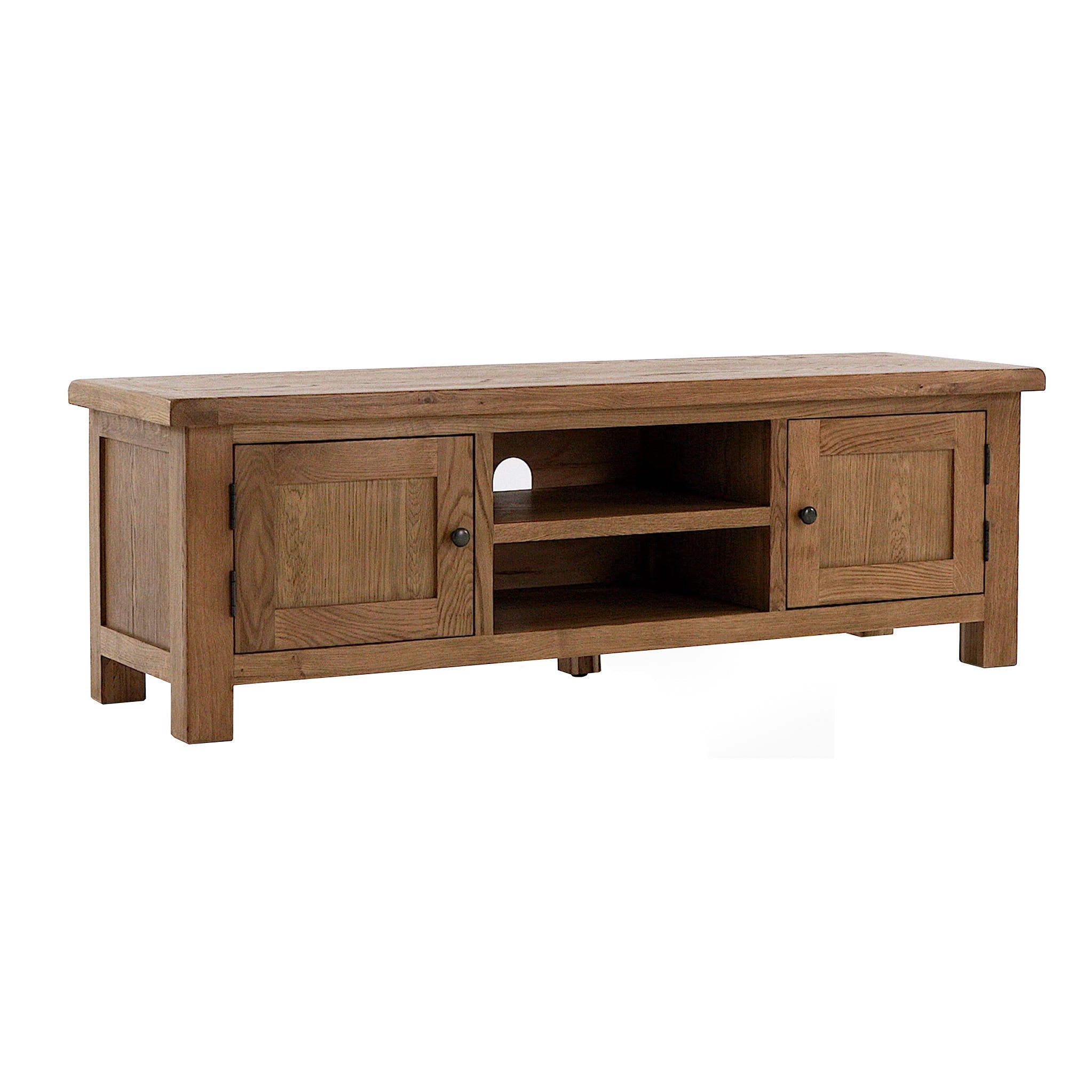 Zelah Oak Large Rustic Tv Stand 180cm Roseland