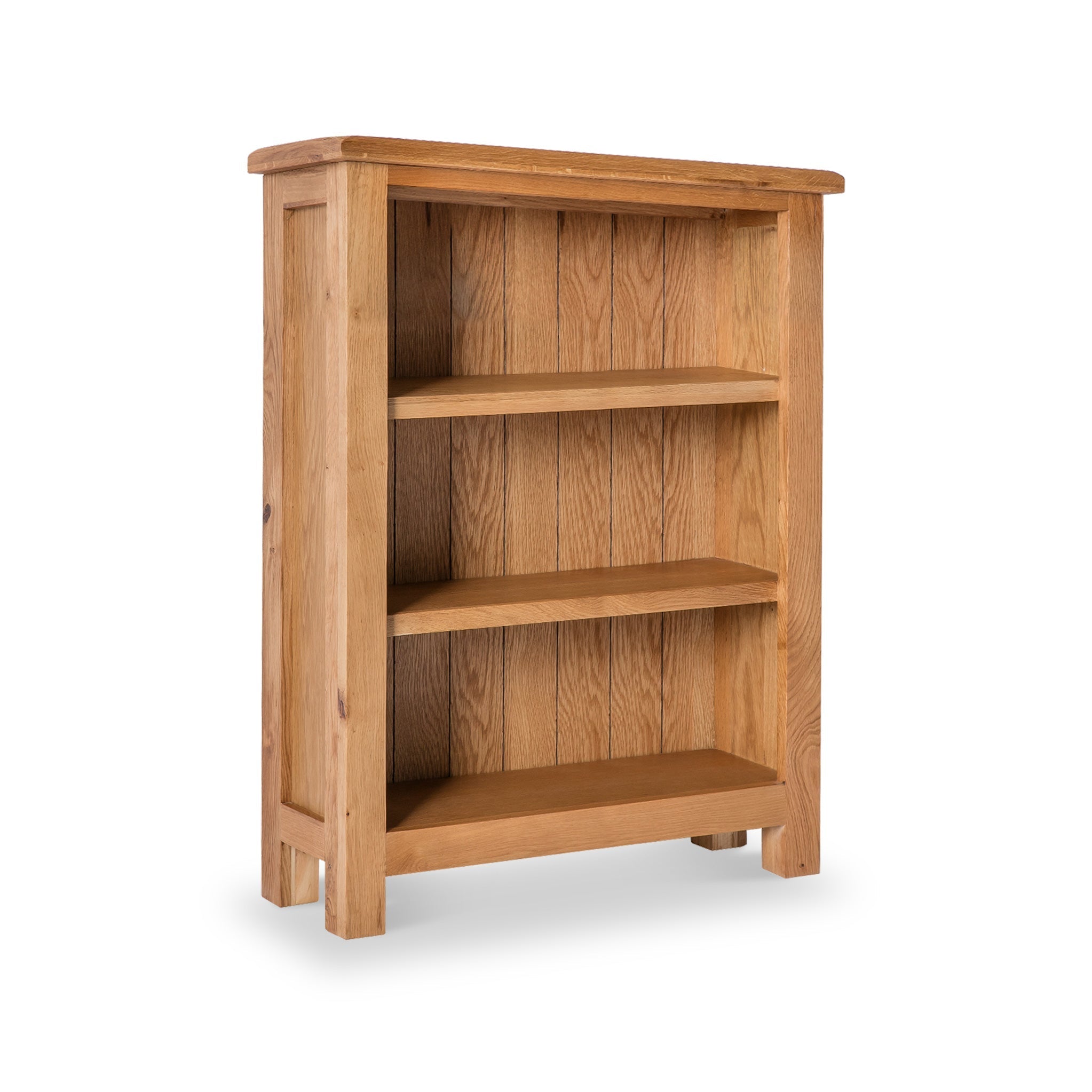 Surrey Oak Small Bookcase Solid Wood Rustic Waxed Oak Roseland