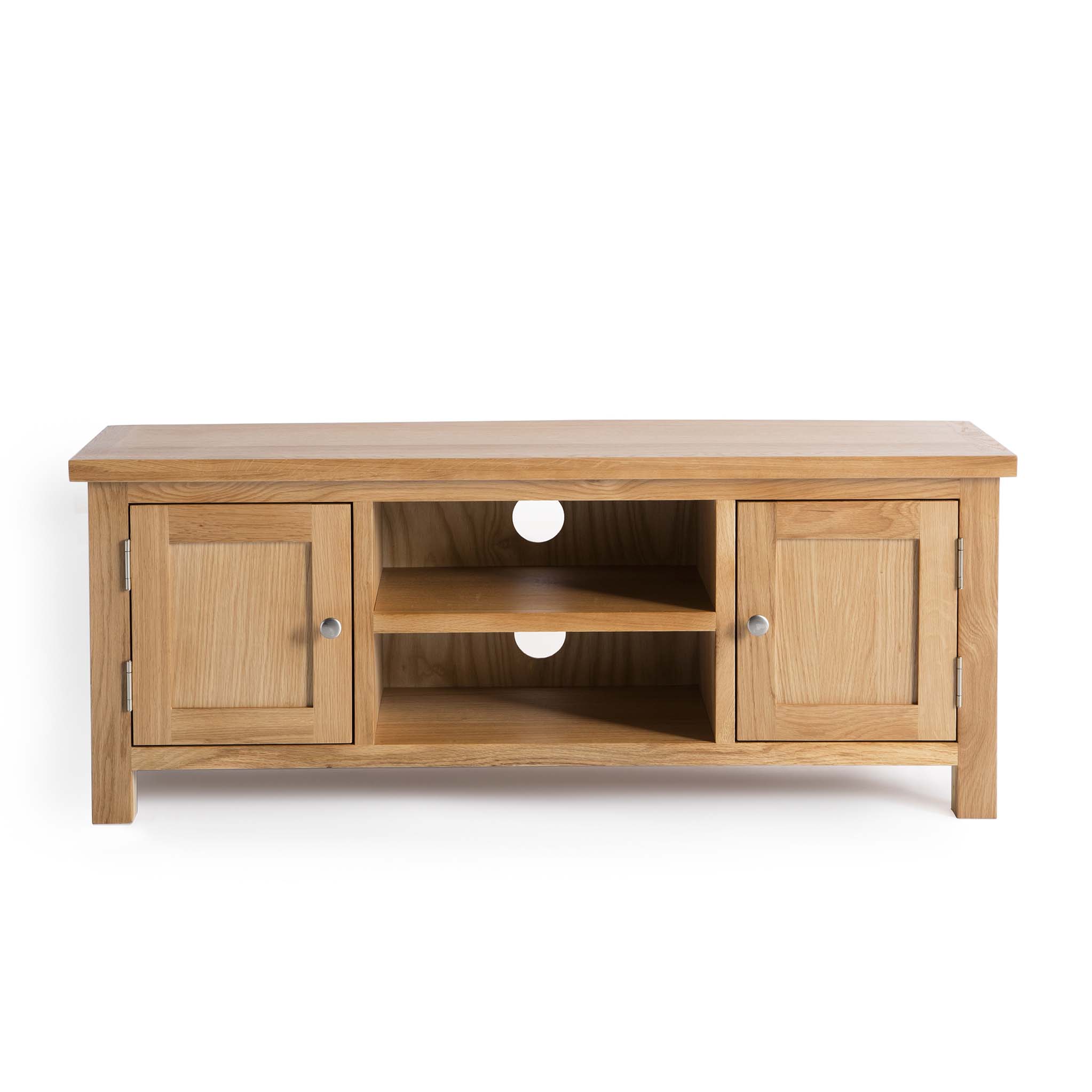 London Oak Large Tv Stand For Screen Sizes To 56 Roseland