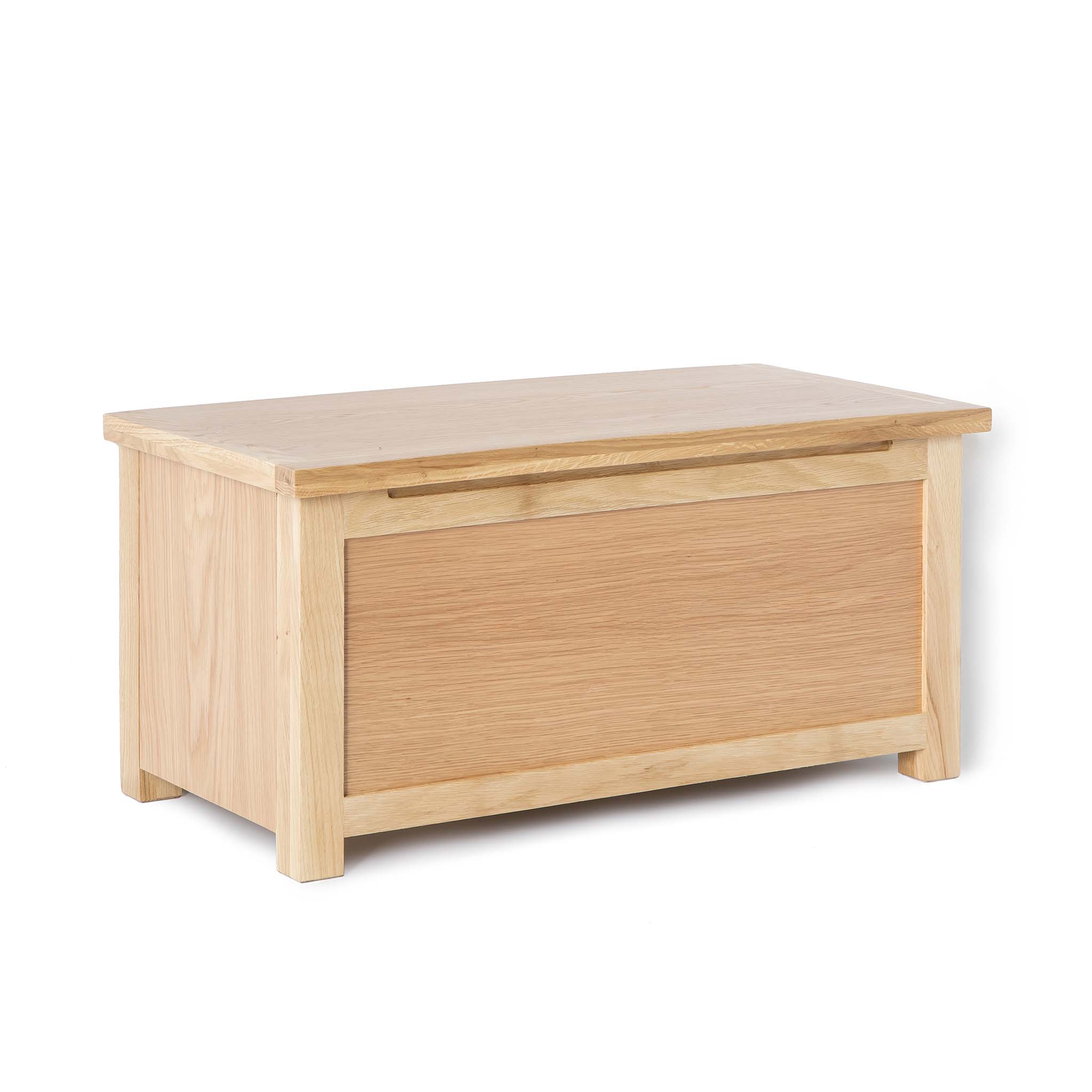 London Oak Blanket Box With Sprung Top Solid Wood Oak Roseland