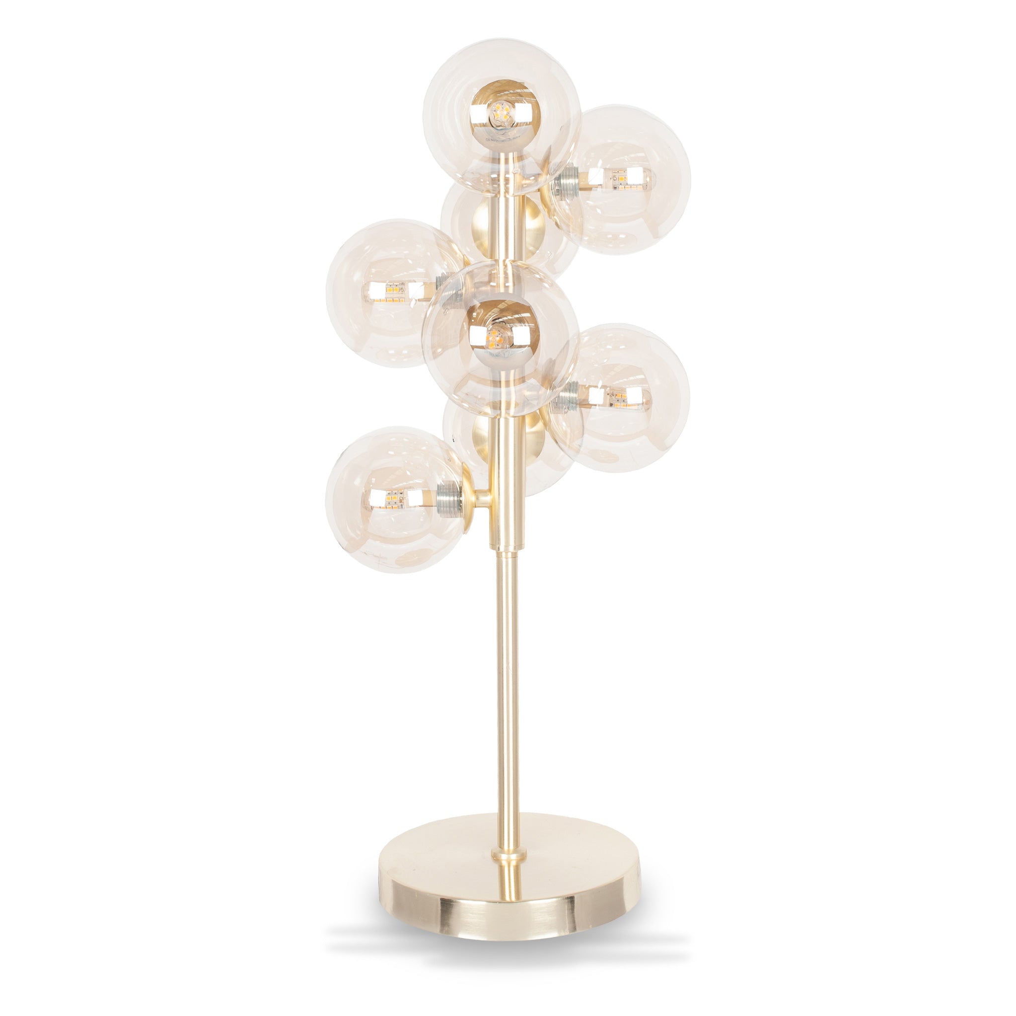 Vecchio Lustre Glass Orb And Gold Metal Table Lamp Roseland