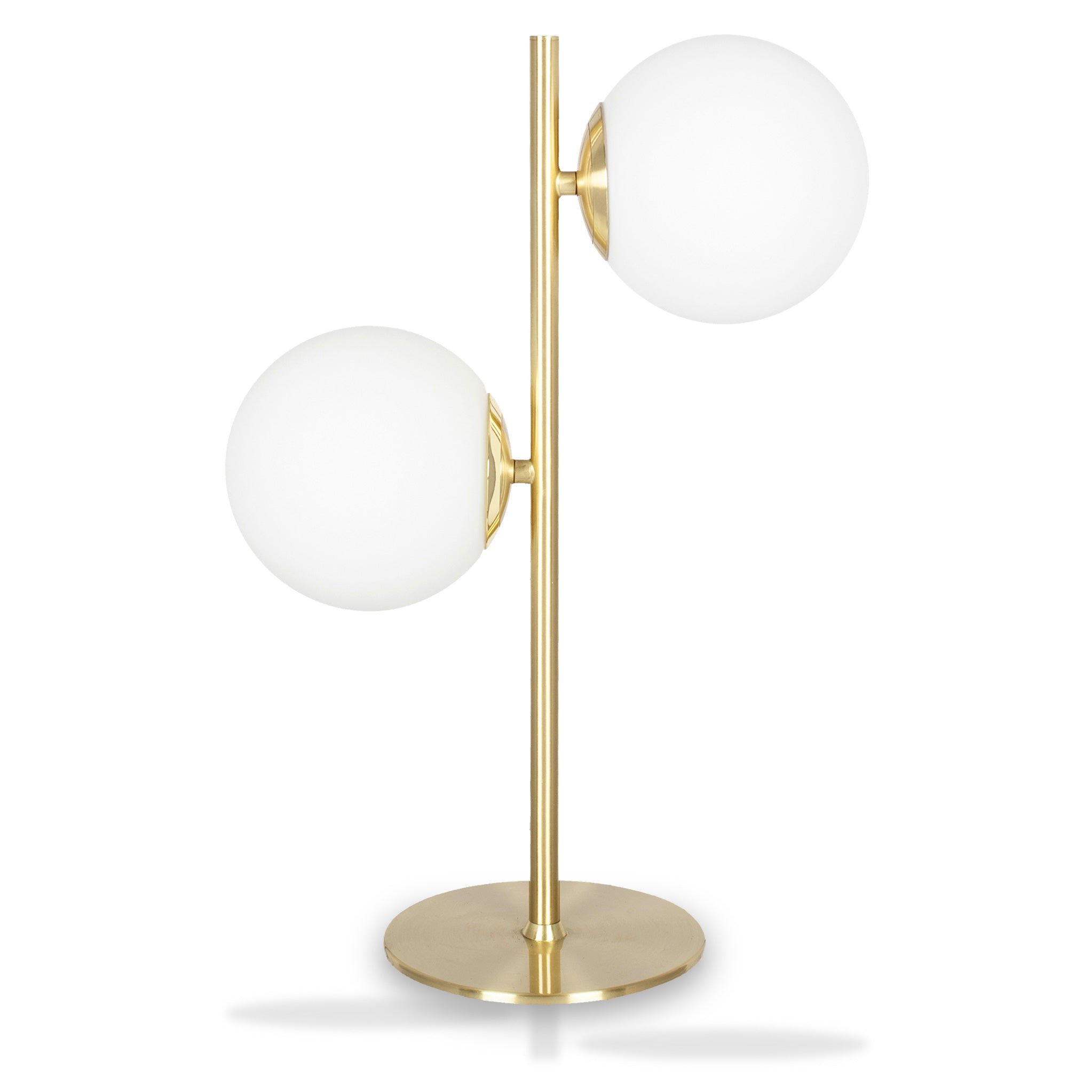 Asterope White Orb And Gold Metal Table Lamp Roseland