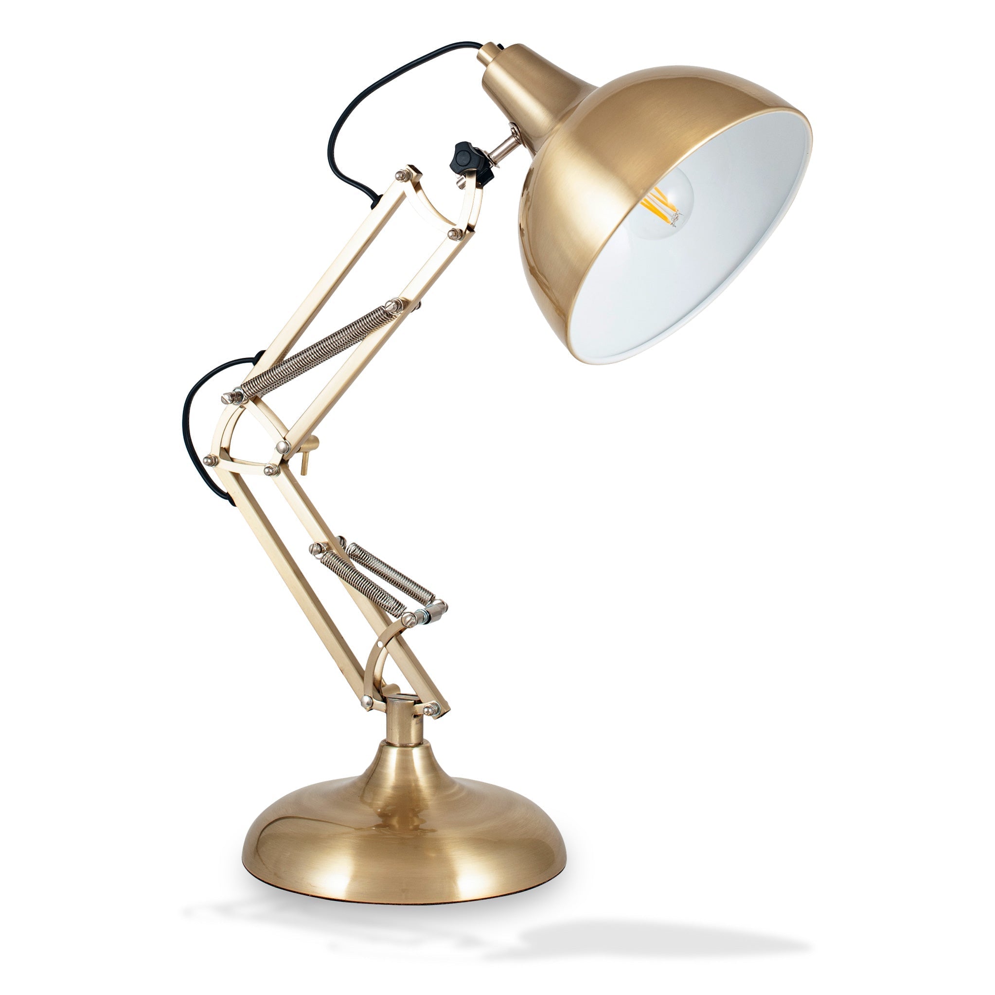 Alonzo Brass Metal Task Table Lamp Roseland