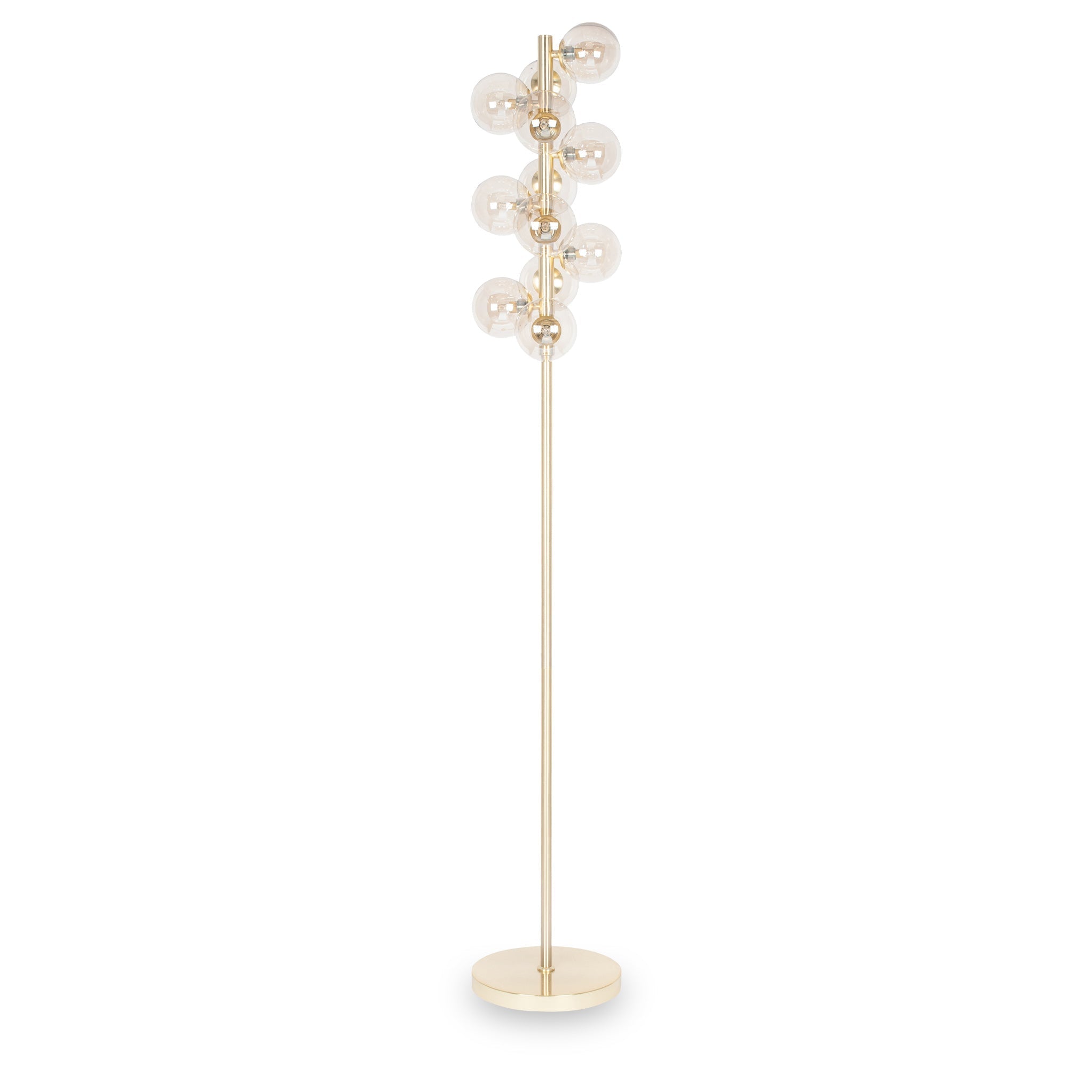 Vecchio Lustre Contemporary Glass Orb And Gold Floor Lamp Roseland