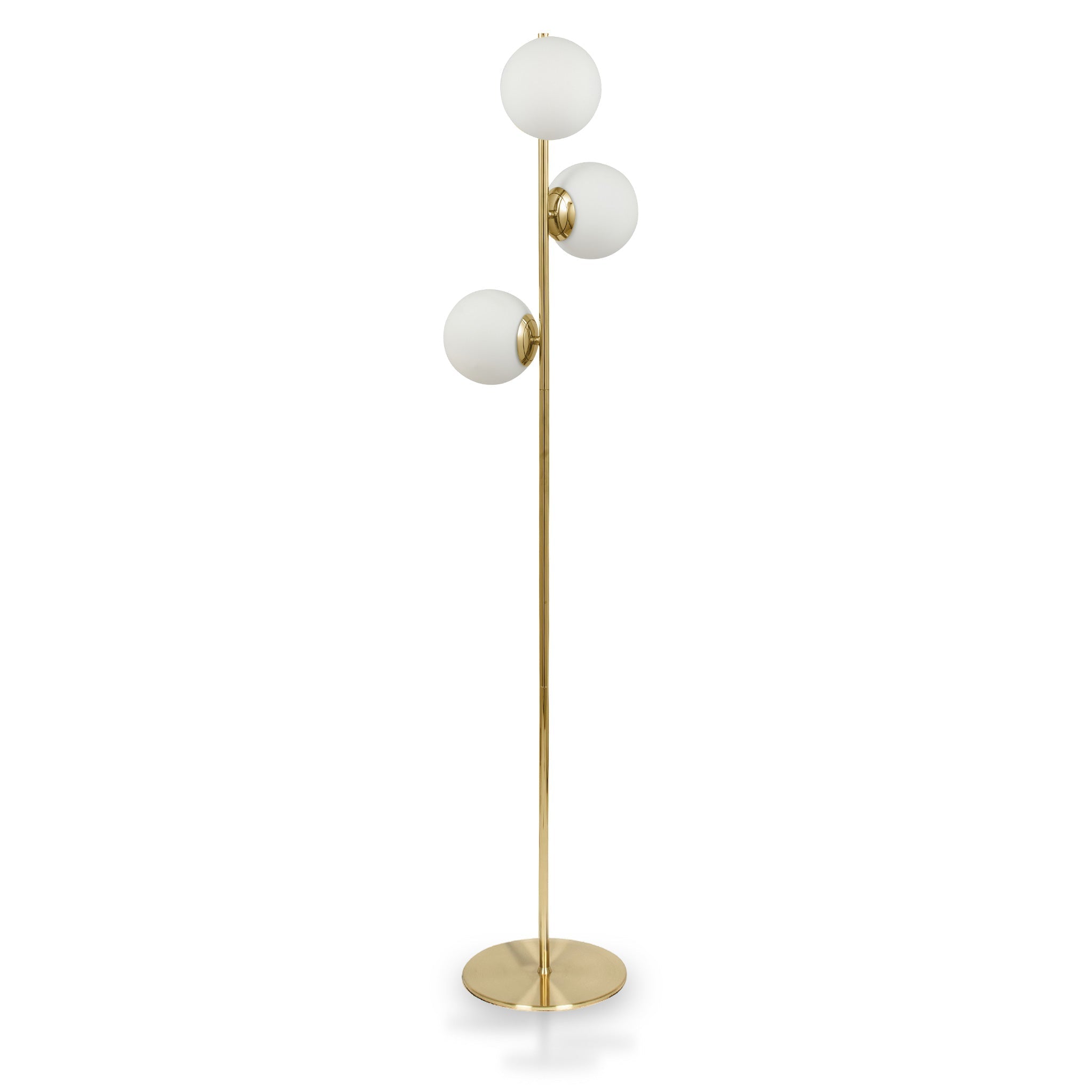 Asterope White Orb and Gold Metal Floor Lamp | Roseland – Roseland ...