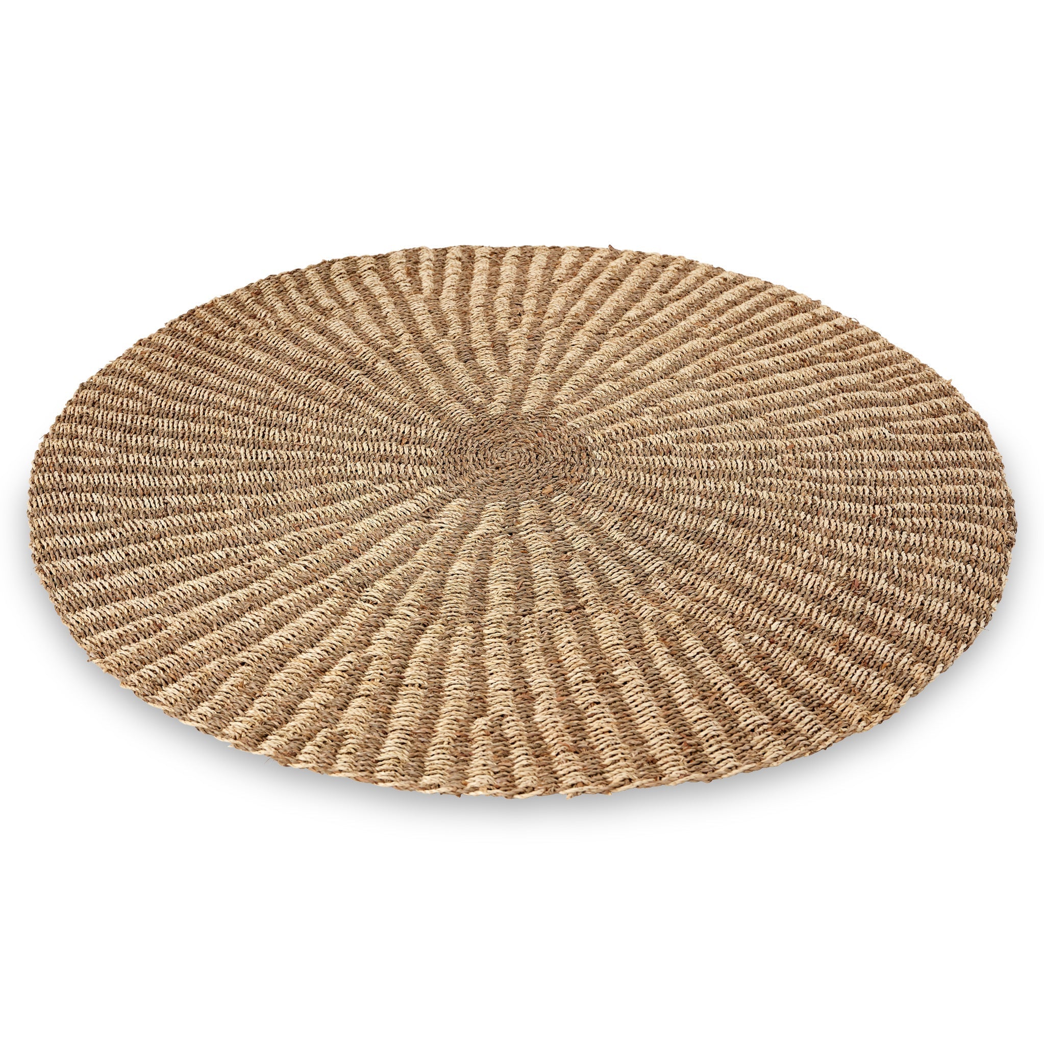 Woven Seagrass And Palm Leaf Circular Round Natural Rug Roseland