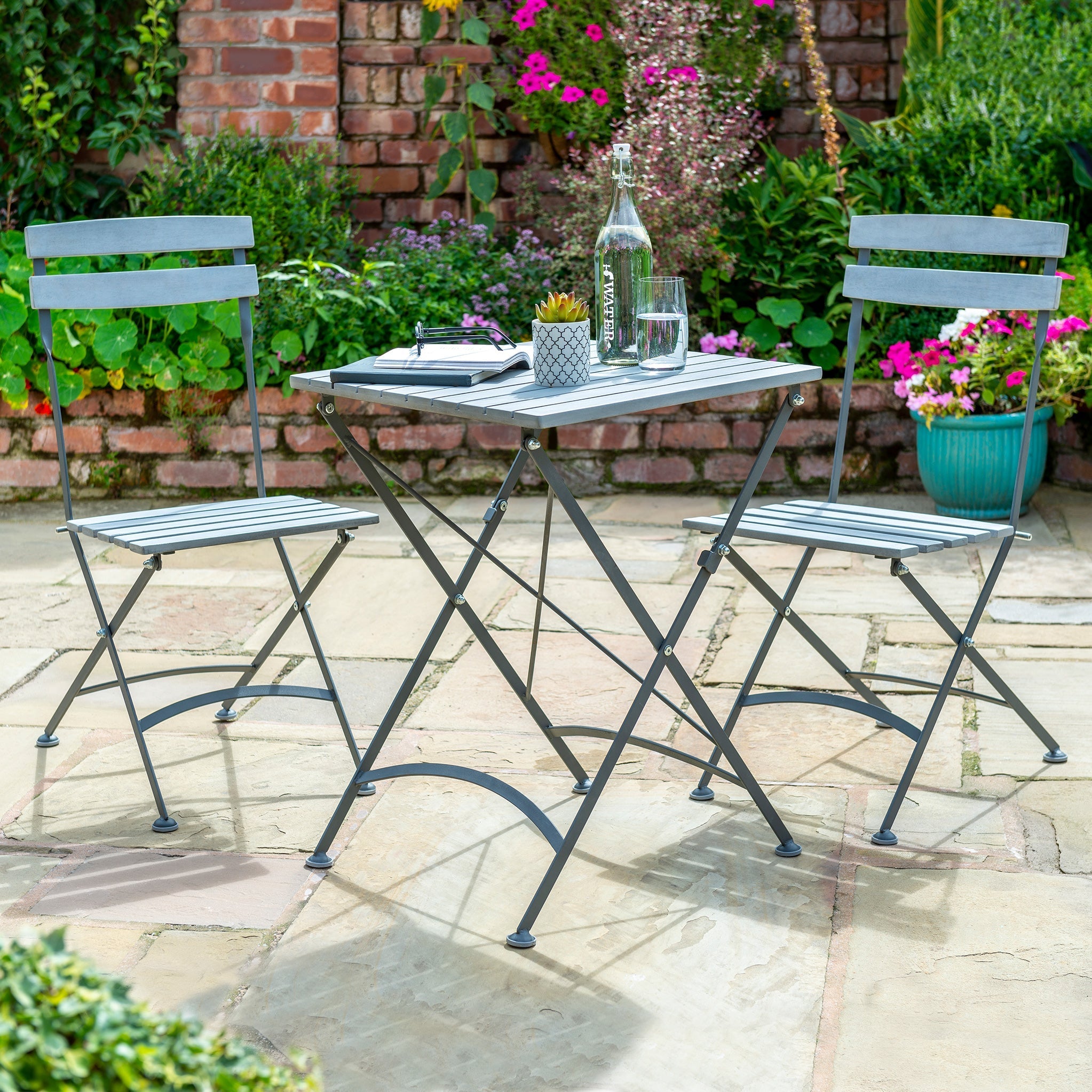 Anada Grey Fsc Acacia Garden Patio Bistro Set Roseland