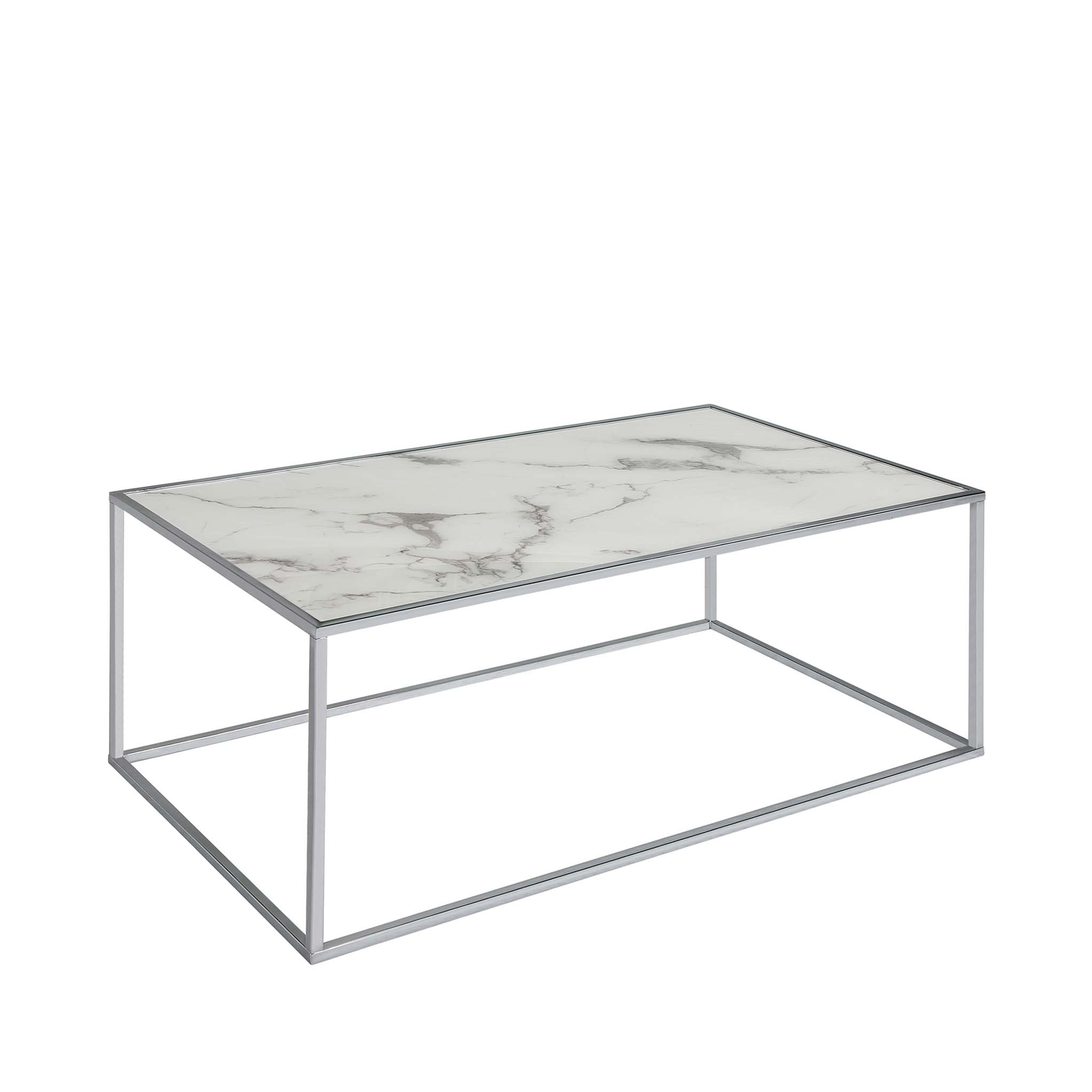 Zoey Marble And Chrome Coffee Table Roseland