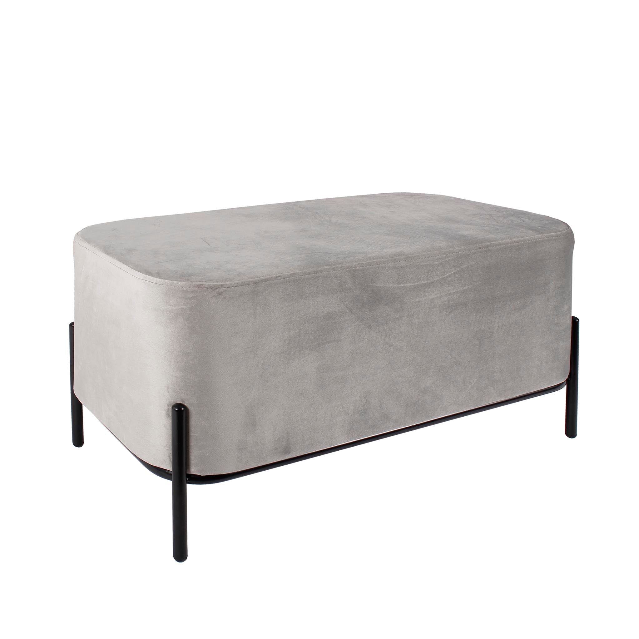 Myles Velvet Footstool Roseland