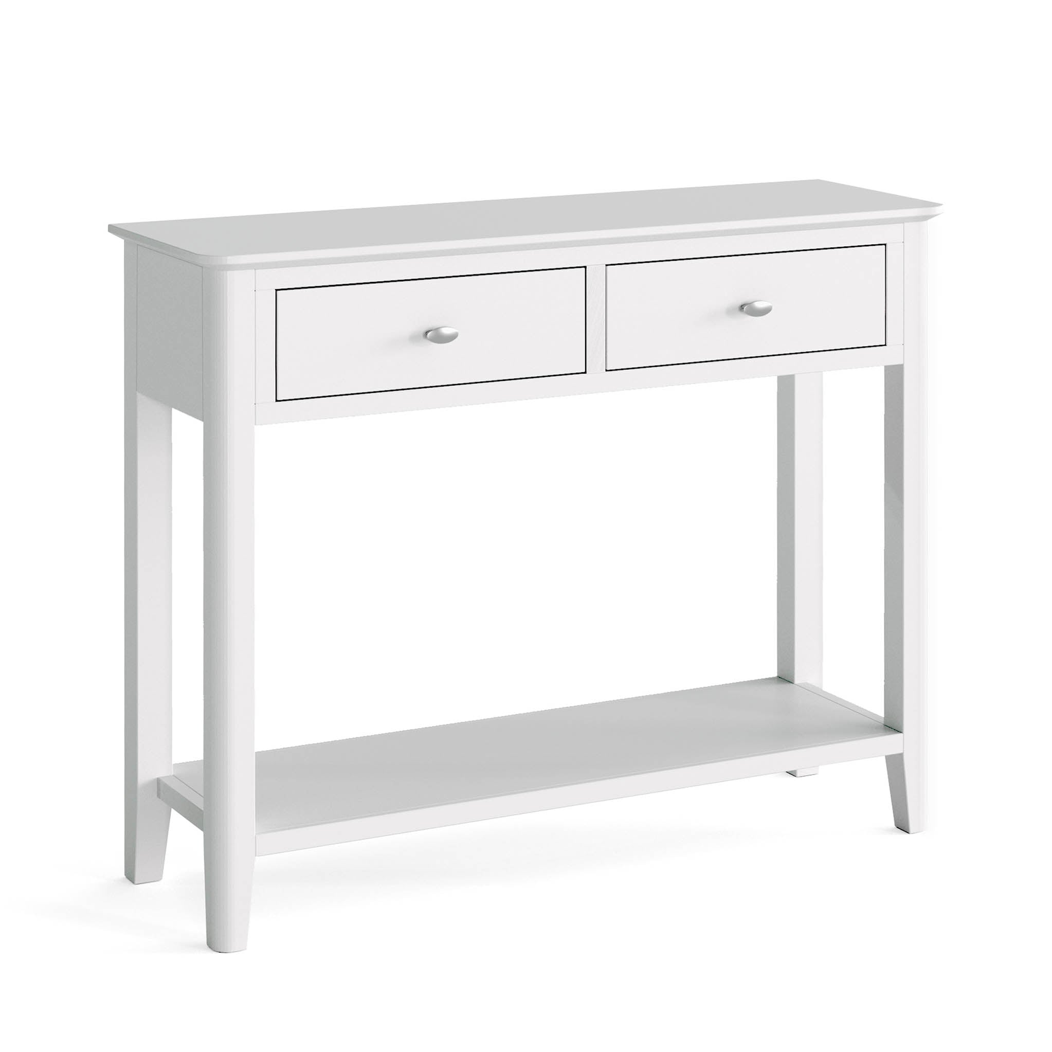 Chester White Console Table With 2 Drawers Wood Roseland