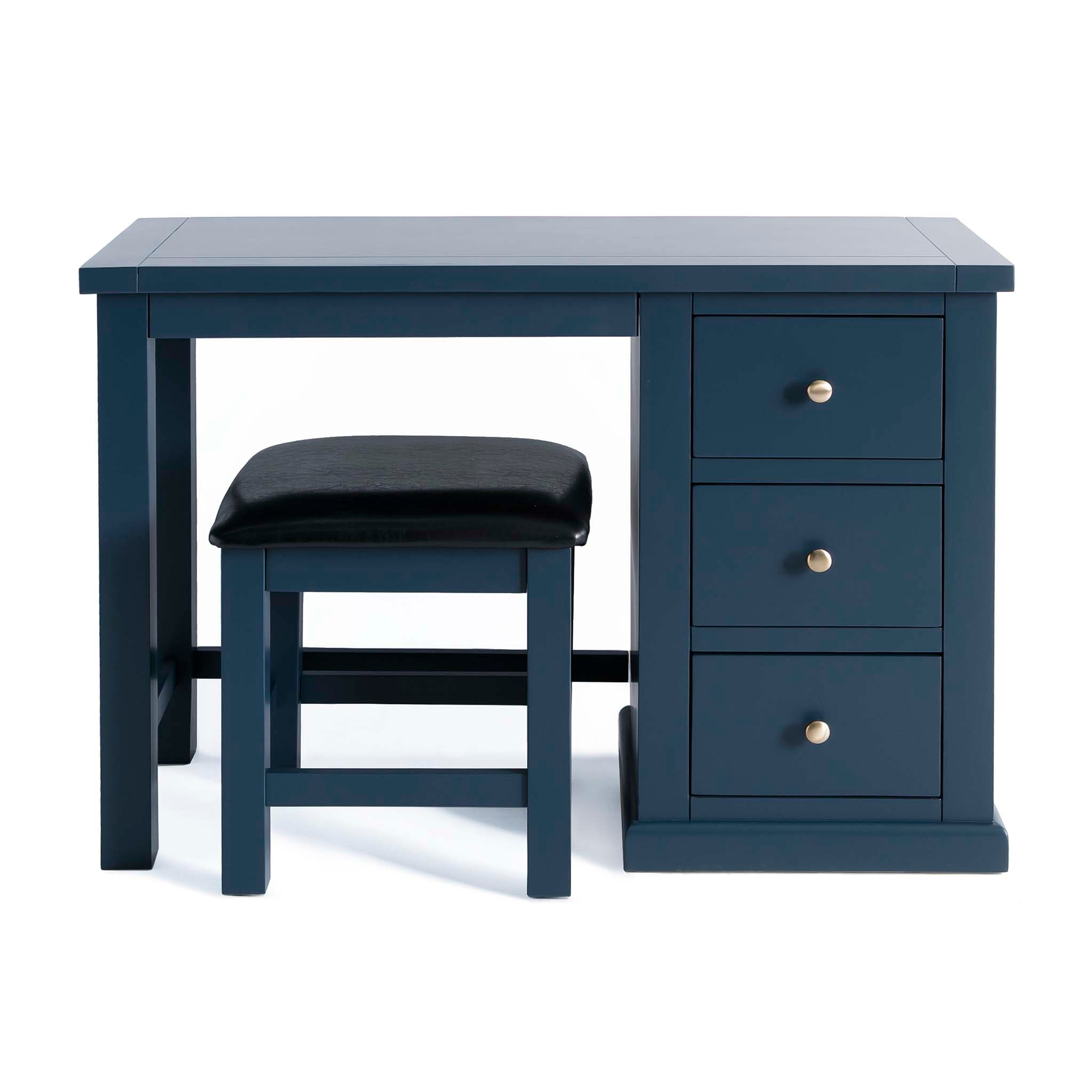 blue dressing table stool