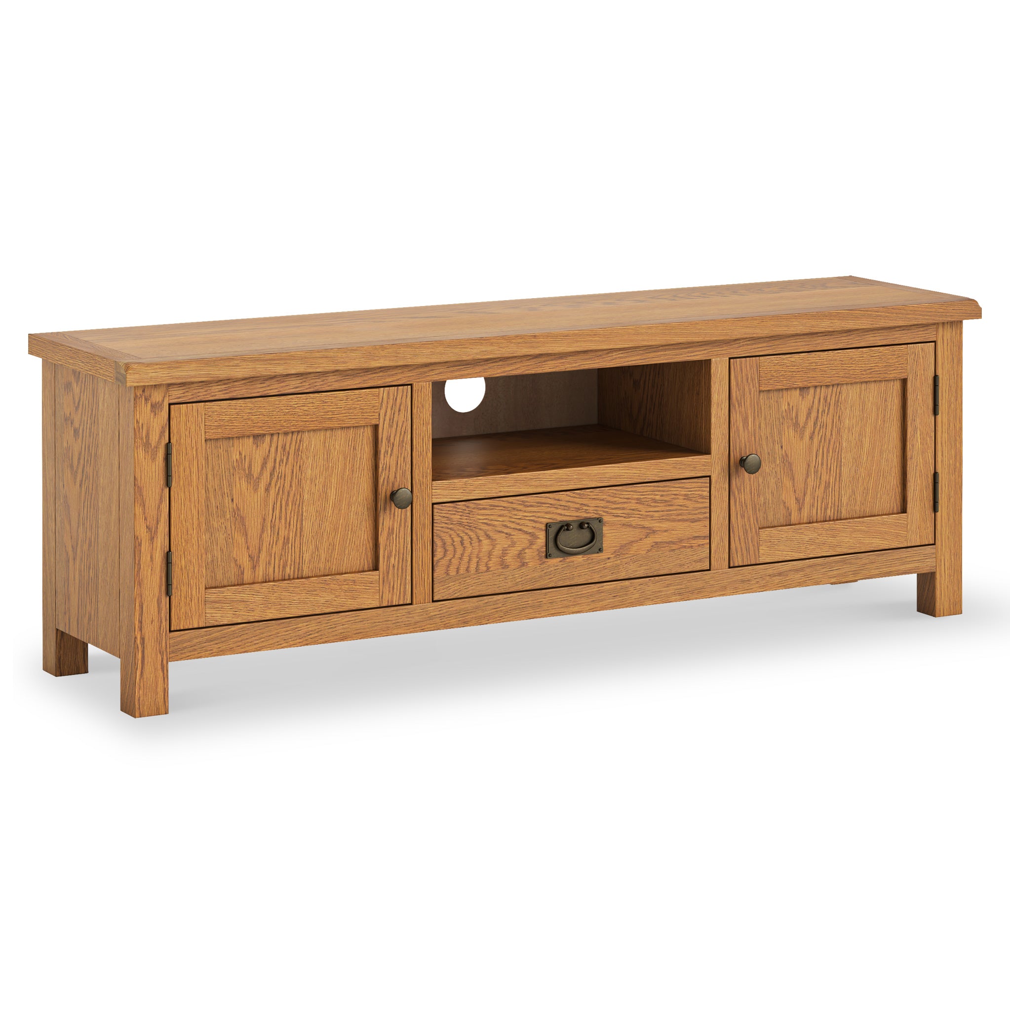 Surrey Oak 140cm Wide Tv Stand For Screens Up To 63 Roseland