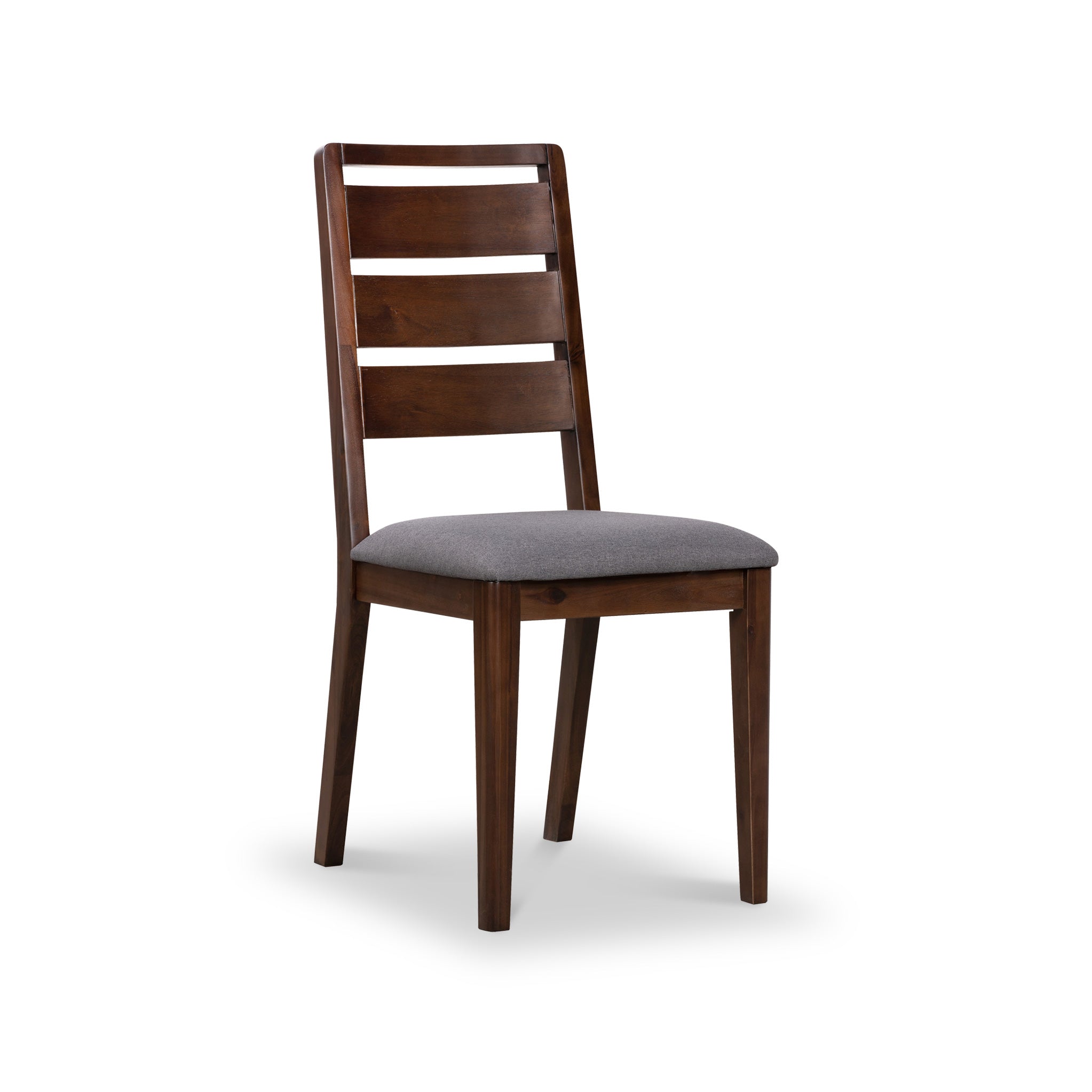 Oskar Walnut Stain Wooden Ladder Back Dining Chair Roseland