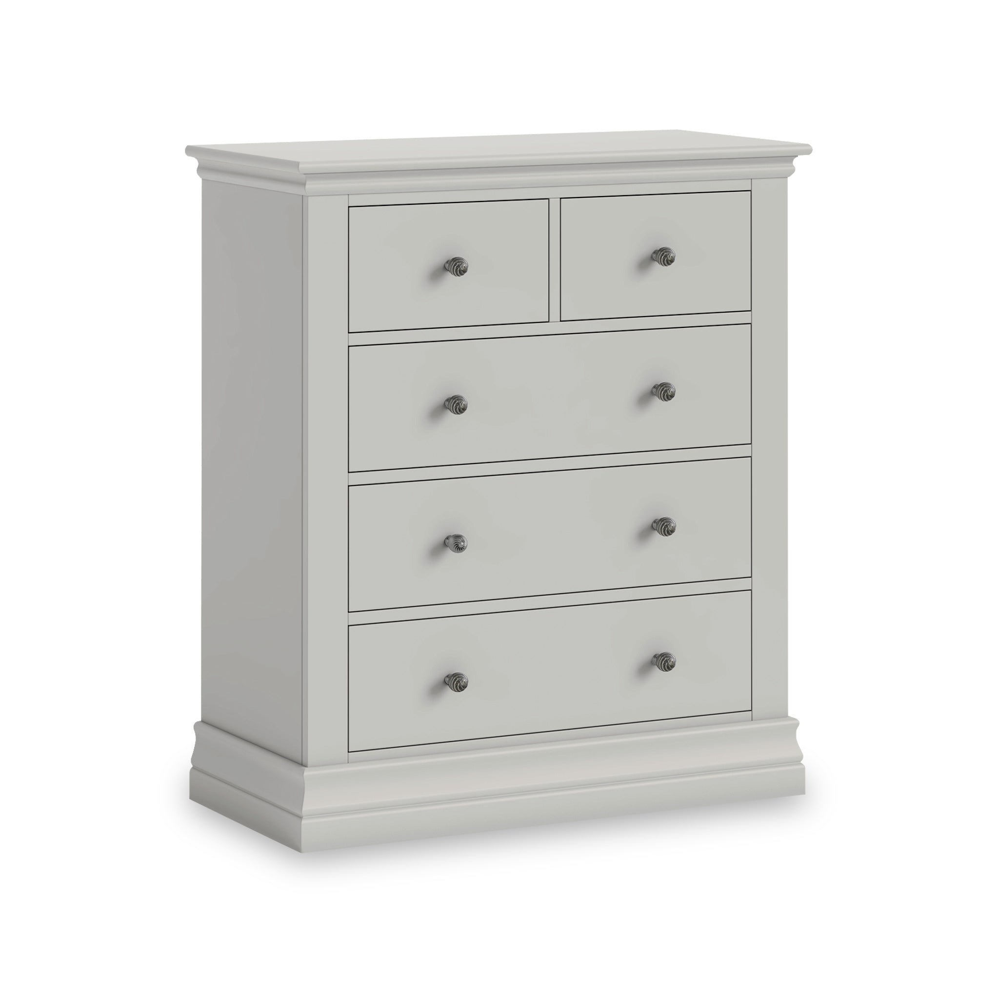 Porter 2 Over 3 Chest Of Drawers White Grey Charcoal Roseland