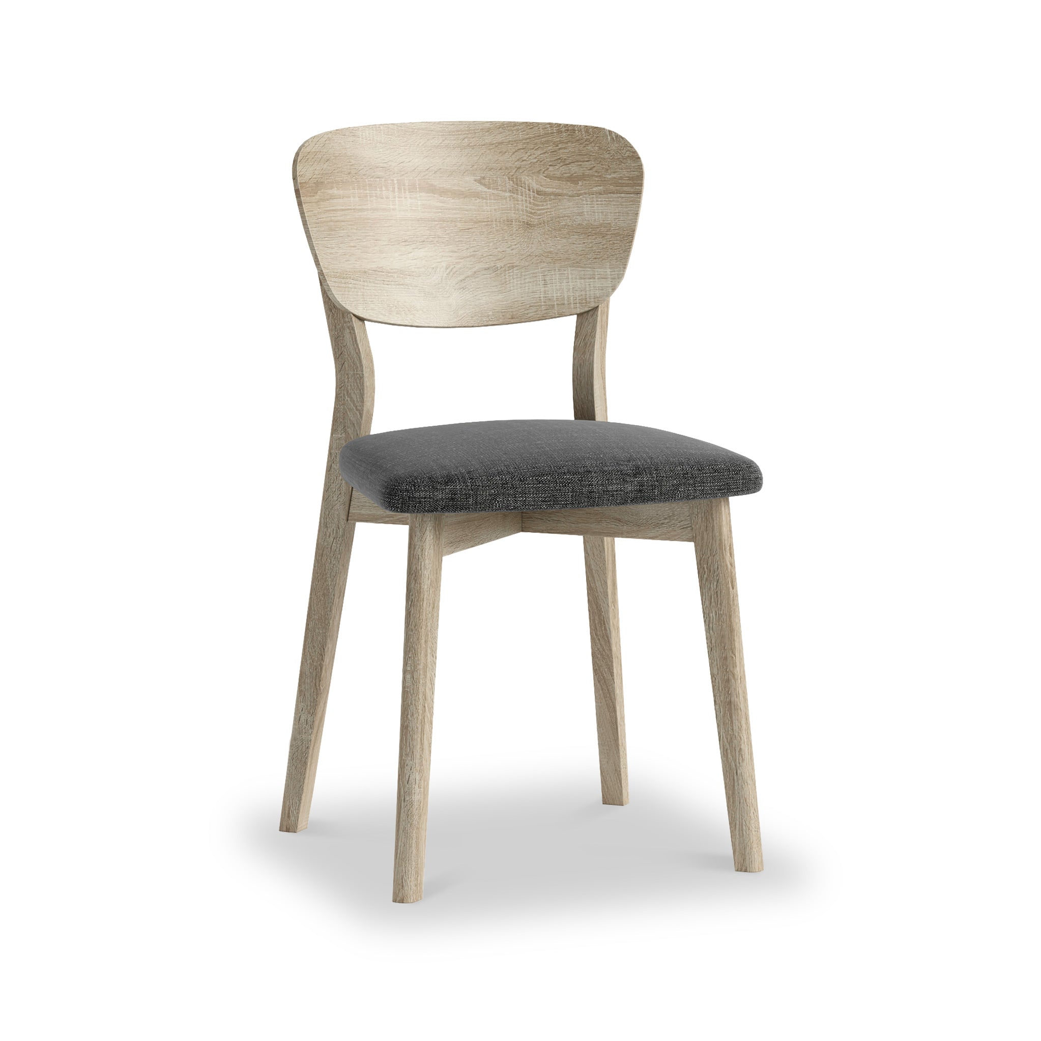 Jakob Oak Effect Curved Wooden Dining Chair Roseland