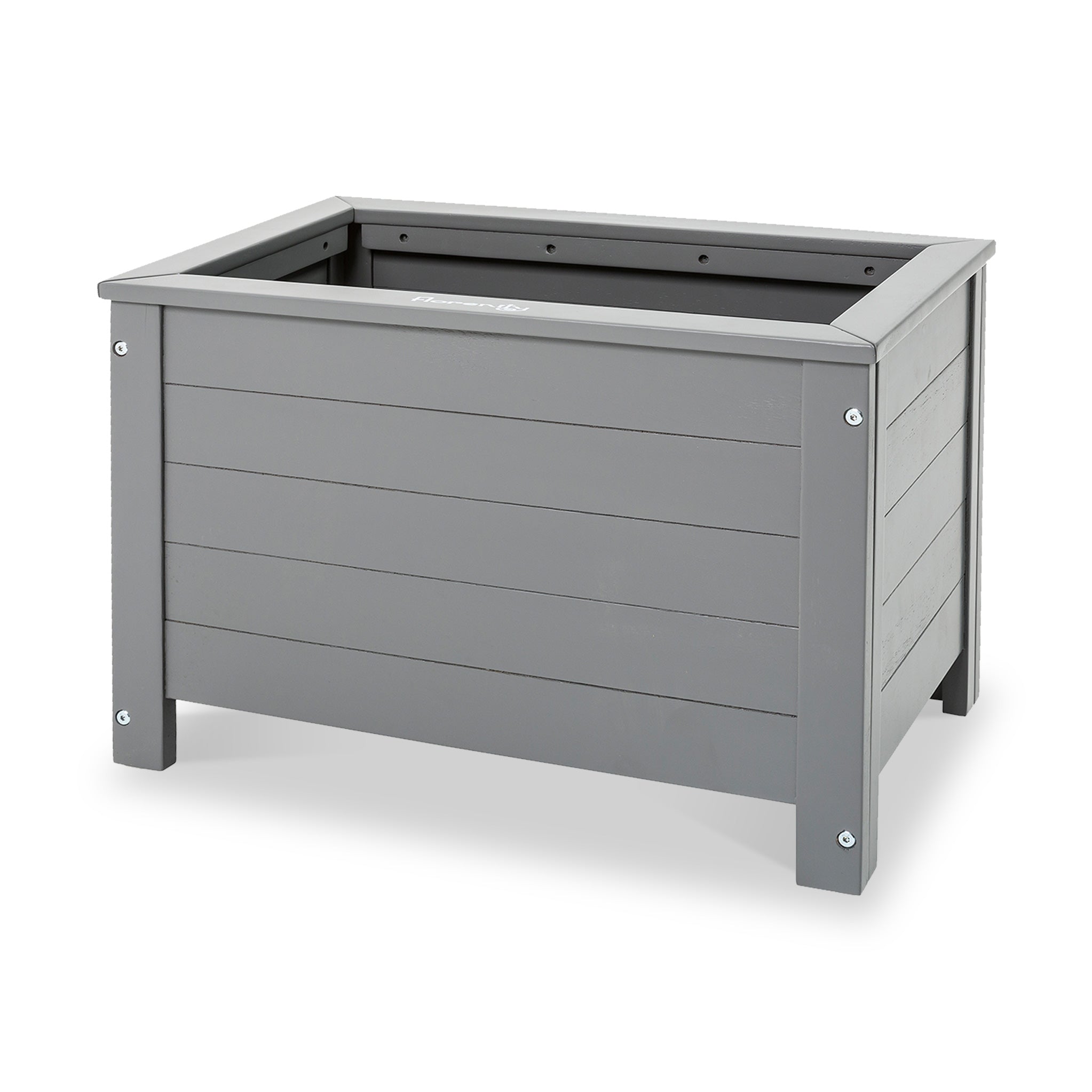 Grigio Grey Fsc Wooden Garden Rectangular Planter Roseland