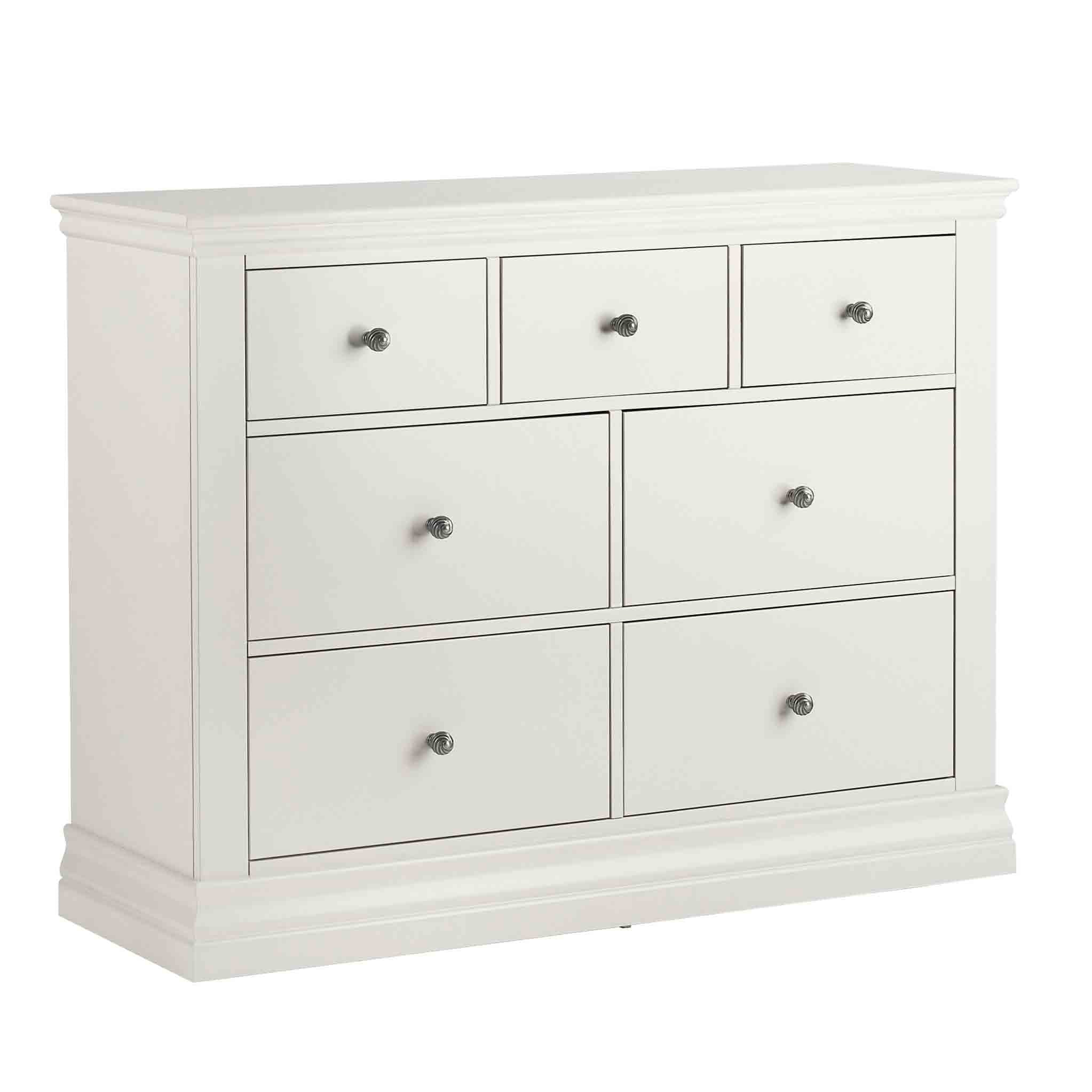 Melrose White Painted Chest Of Drawers Bedroom Storage